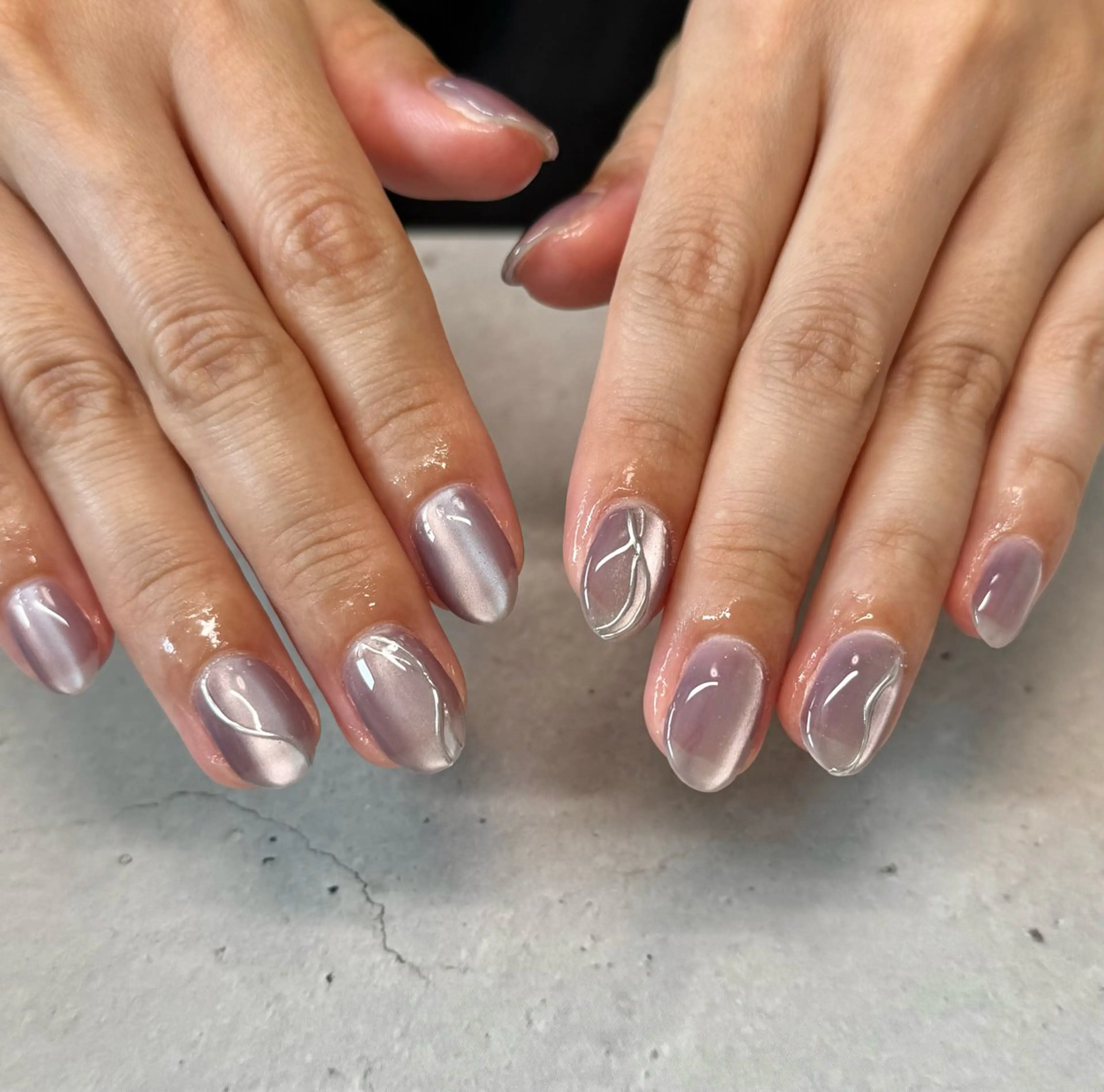 ネイル ジェルネイル マグネットネイル 夏ネイル nailroom amyのネイルデザイン