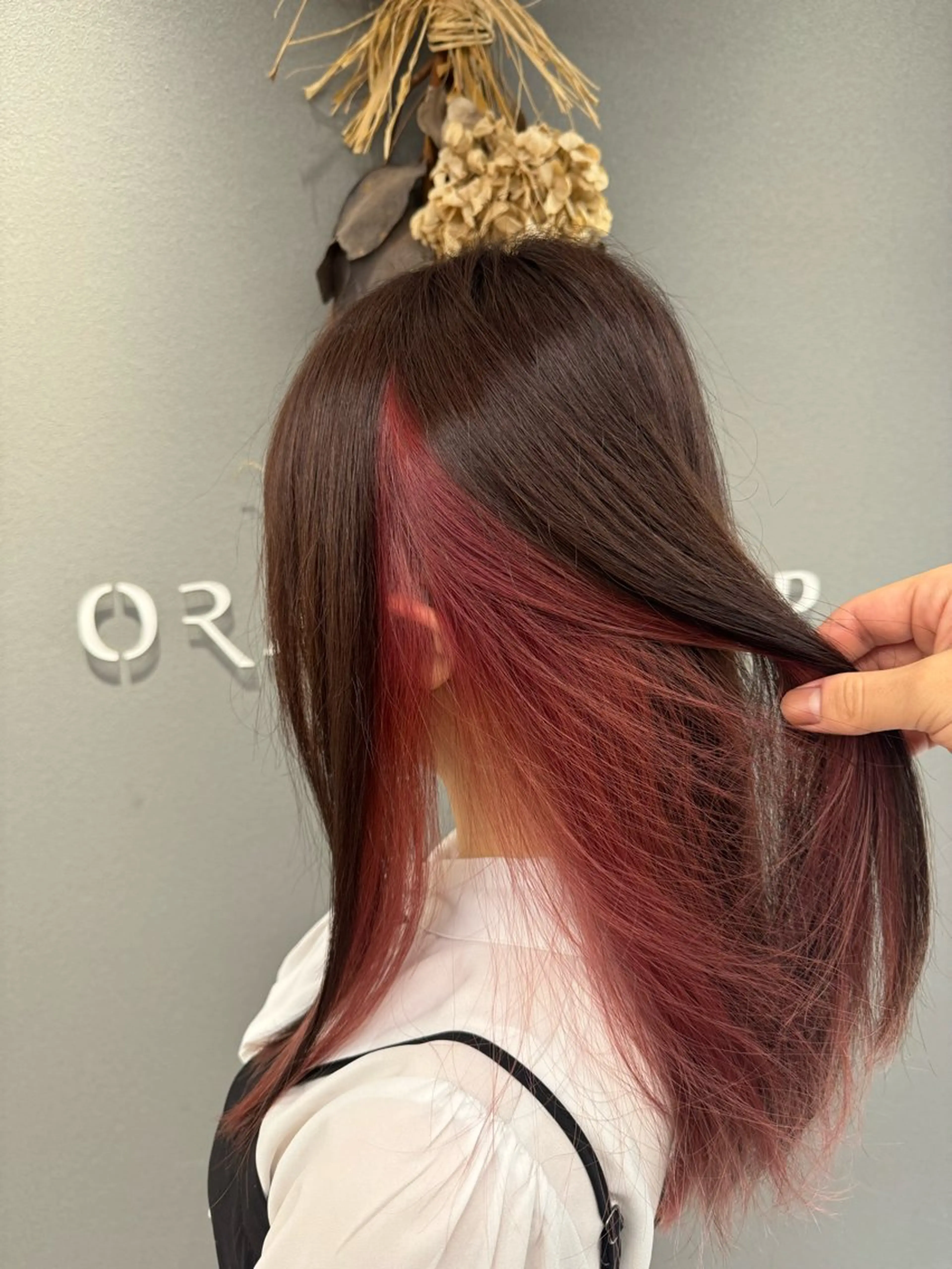 セミロング カラー 巻ける美髪矯正/ 韓国ヘア/yutaのヘアスタイル