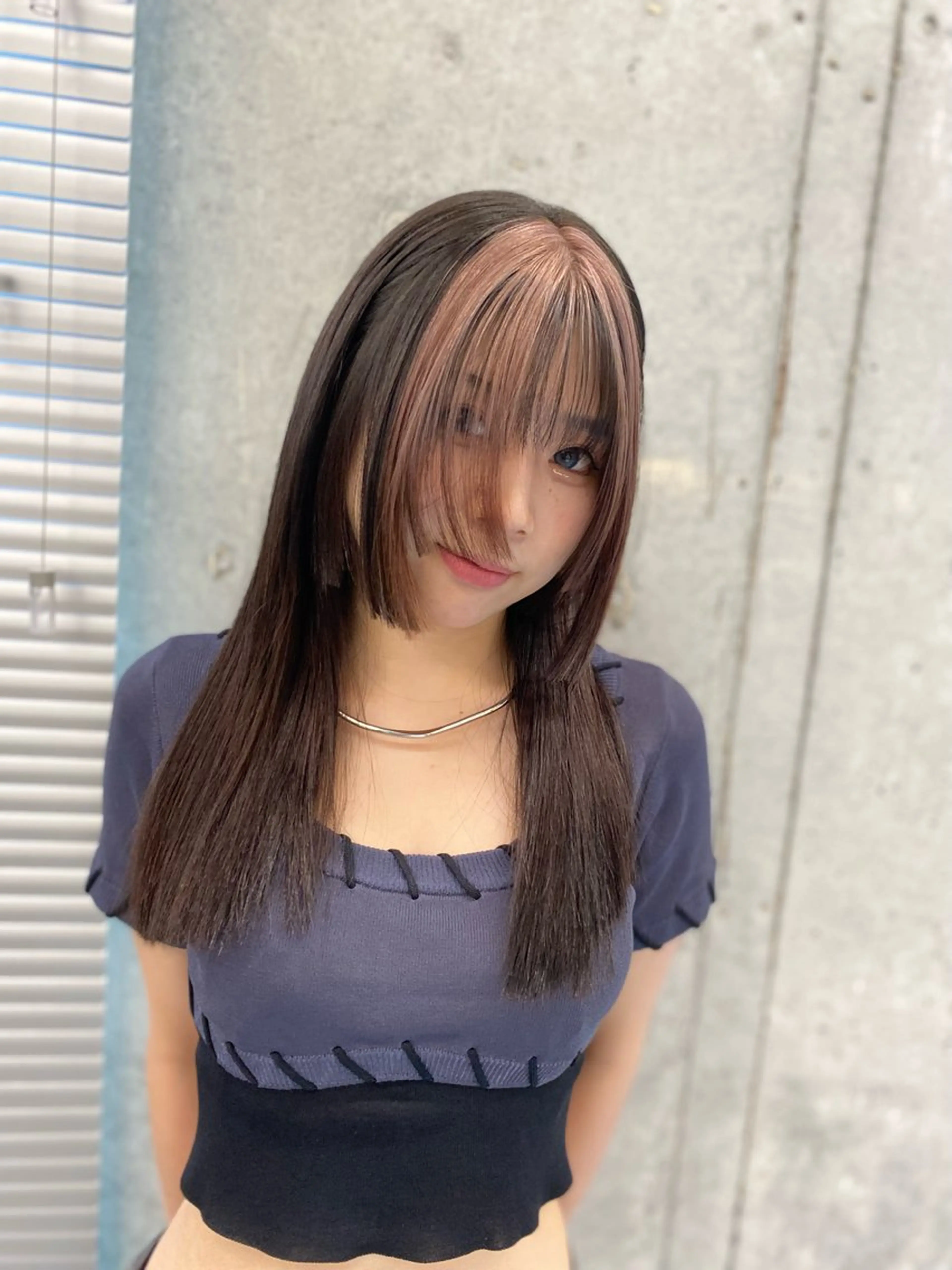 ミディアム カラー ヘアアレンジ デザインカラー 似合わせカット mina 🌷のヘアスタイル