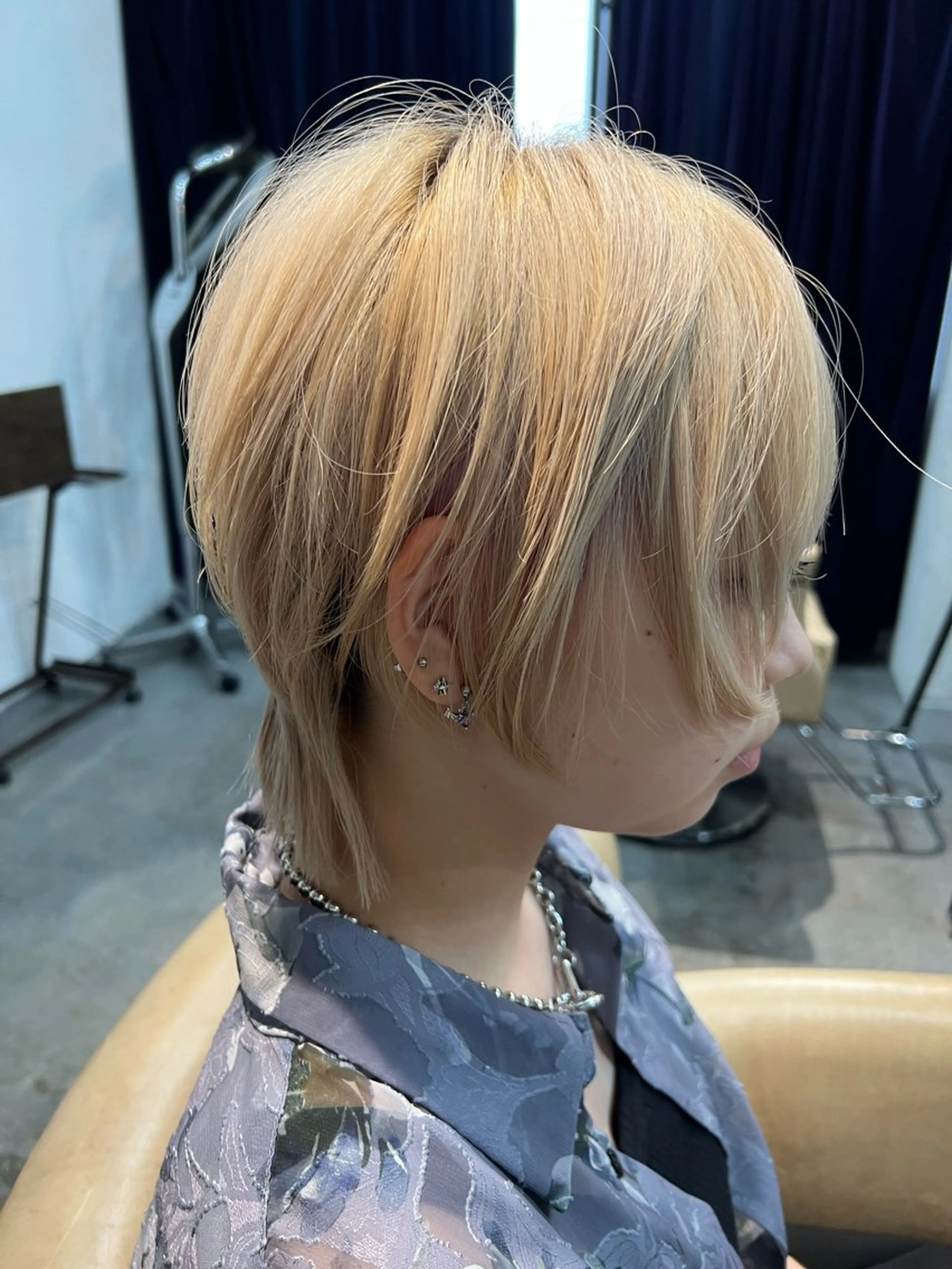 ショート カット ヘアカラー トリートメント 紙屋町ショート /ボブ　パーマ河内蓮のヘアスタイル