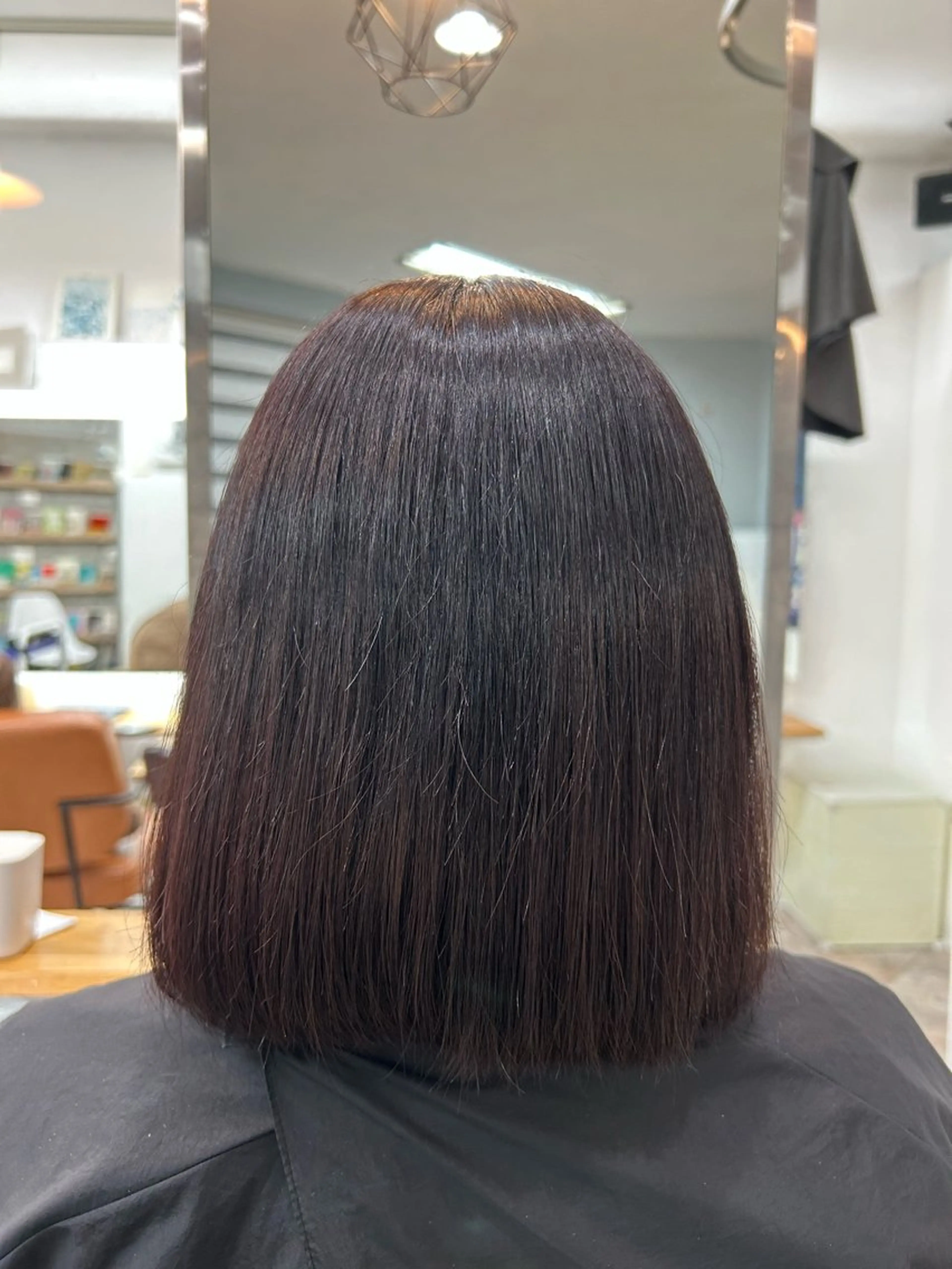 ミディアム カラー ヘアカラー トリートメント 永木 楓のヘアスタイル