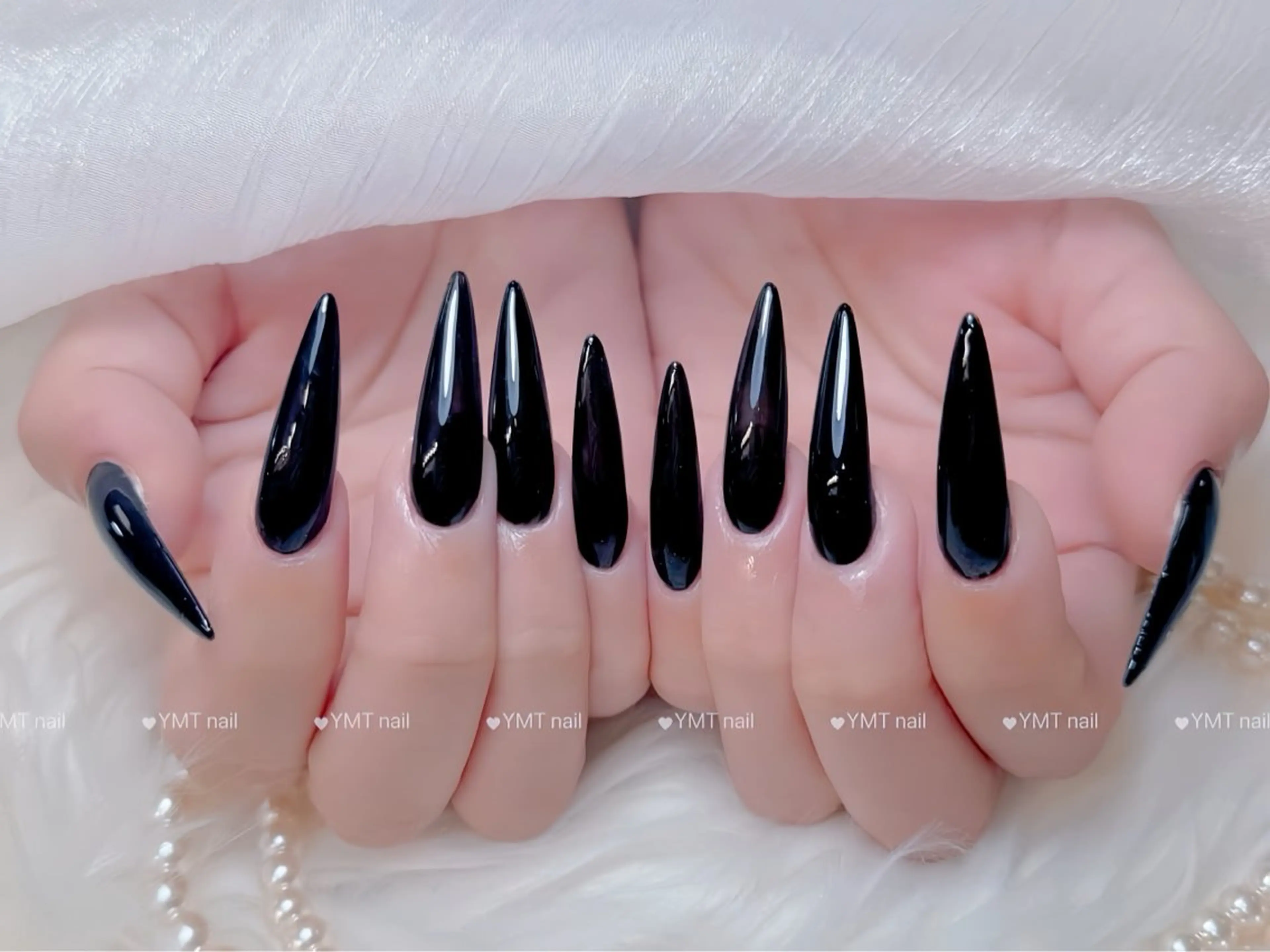 ネイル 長さ出し フットネイル ジェルネイル 韓国ネイル マグネットネイル ハンドネイル YMT NailStudioのネイルデザイン