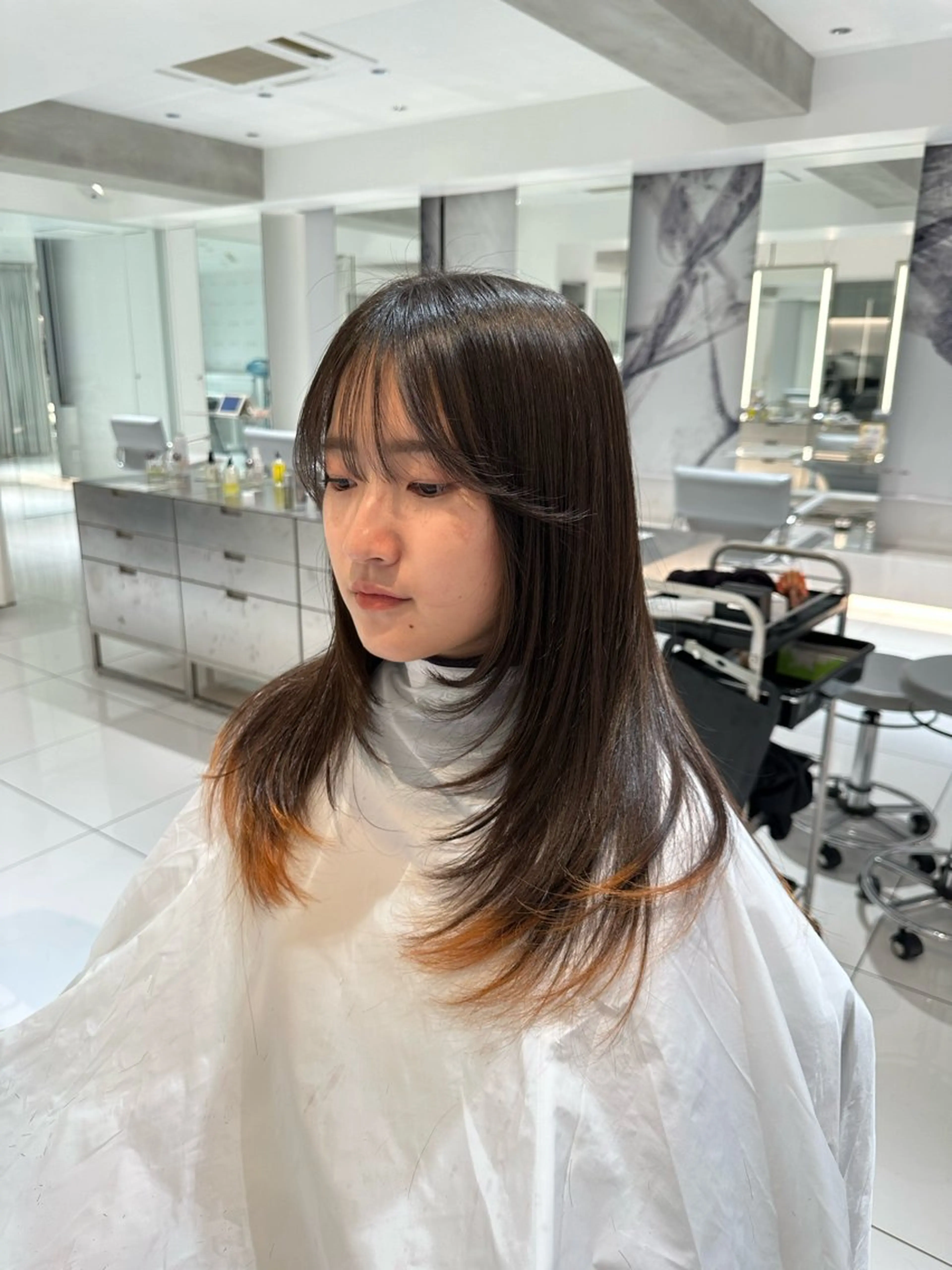 ロング カラー レイヤーカット カット keen吉祥寺所属・🎀ハイトーンカラー ☆彡SAYAのヘアスタイル