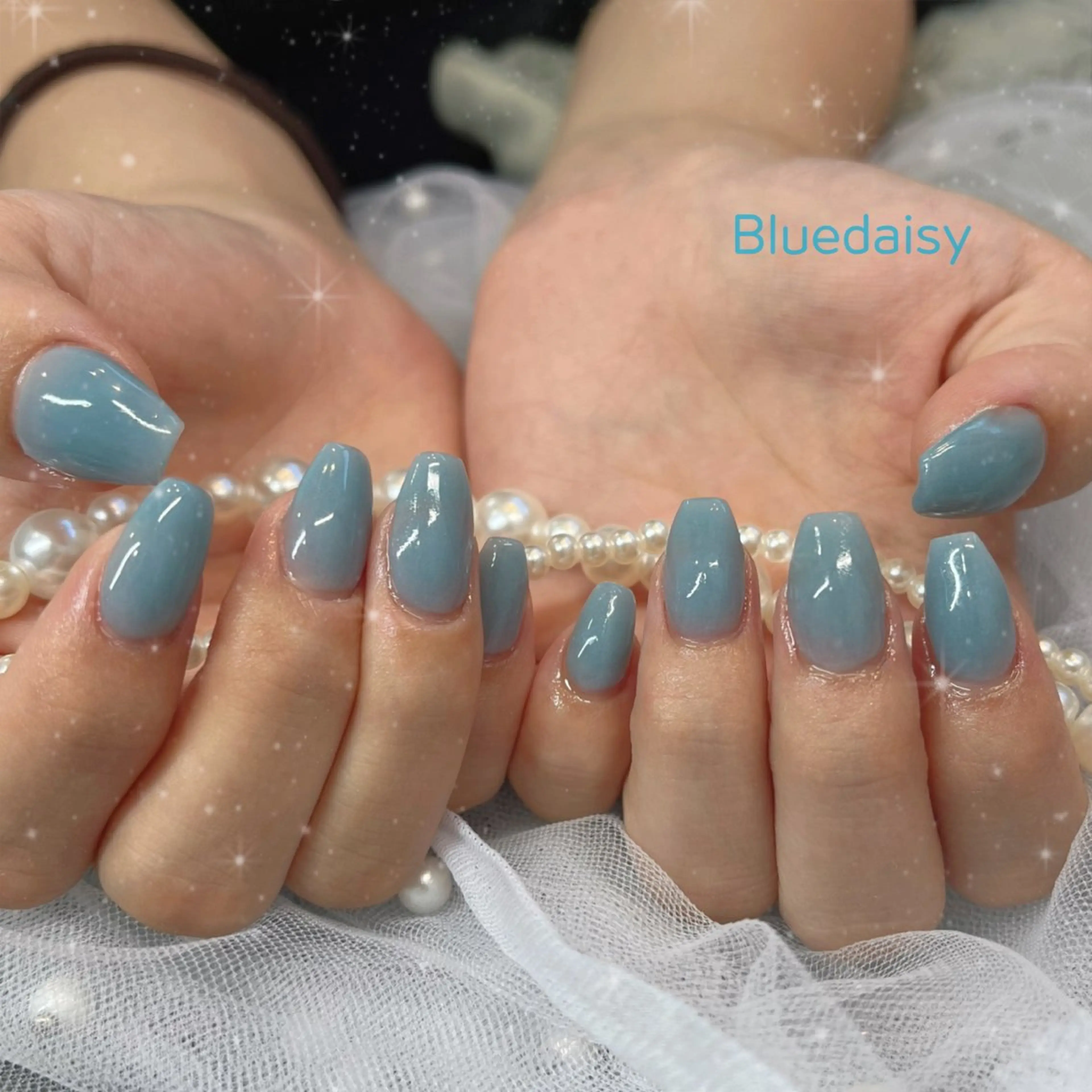 ネイル ブルー ハンドネイル ブルーデイジー栄本店所属・BlueDaisy 栄本店のネイルデザイン