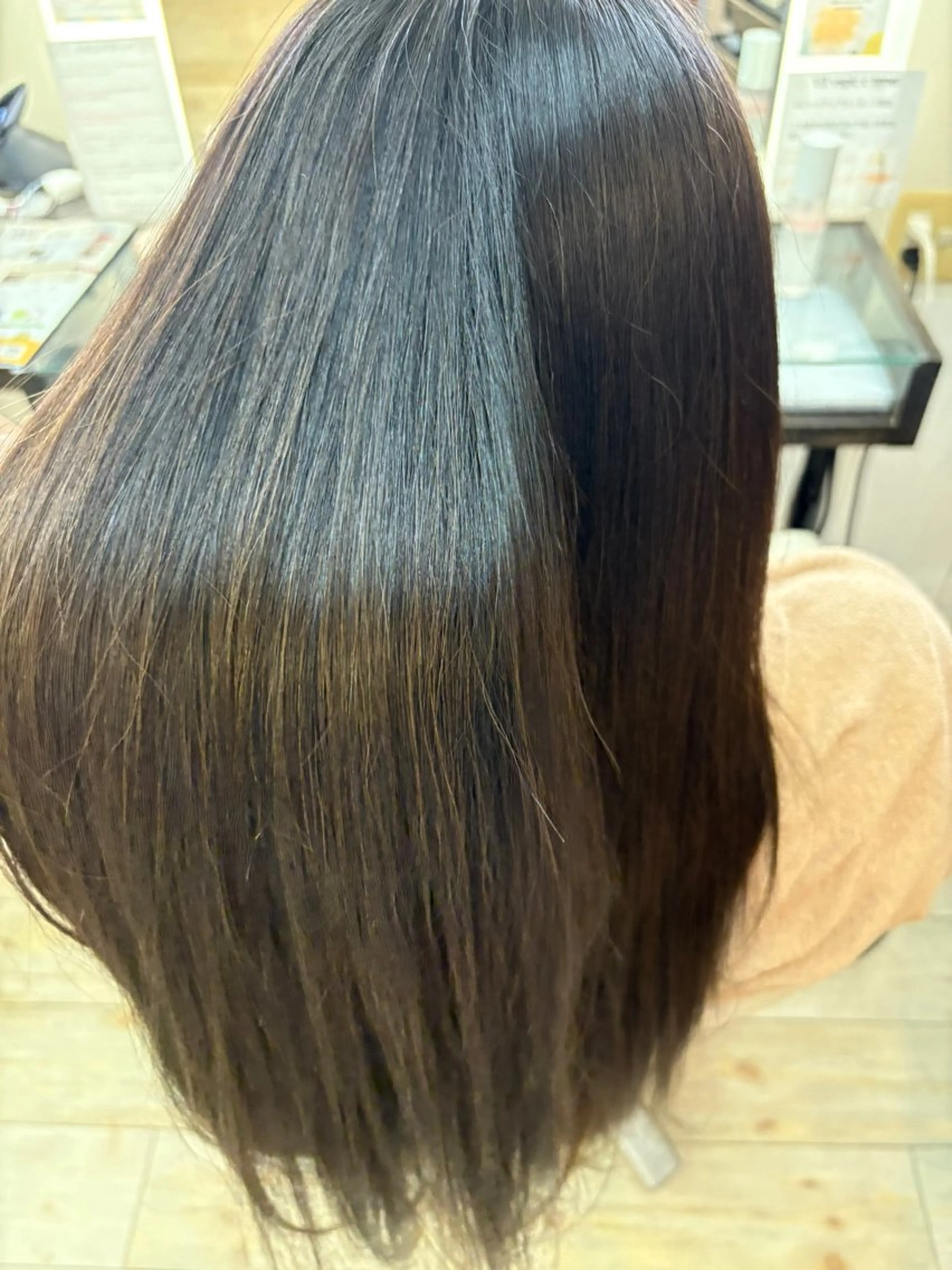 ロング カラー ブラウンカラー オリーブブラウン モデルさん募集🌟 艶カラー/杉山海帆のヘアスタイル