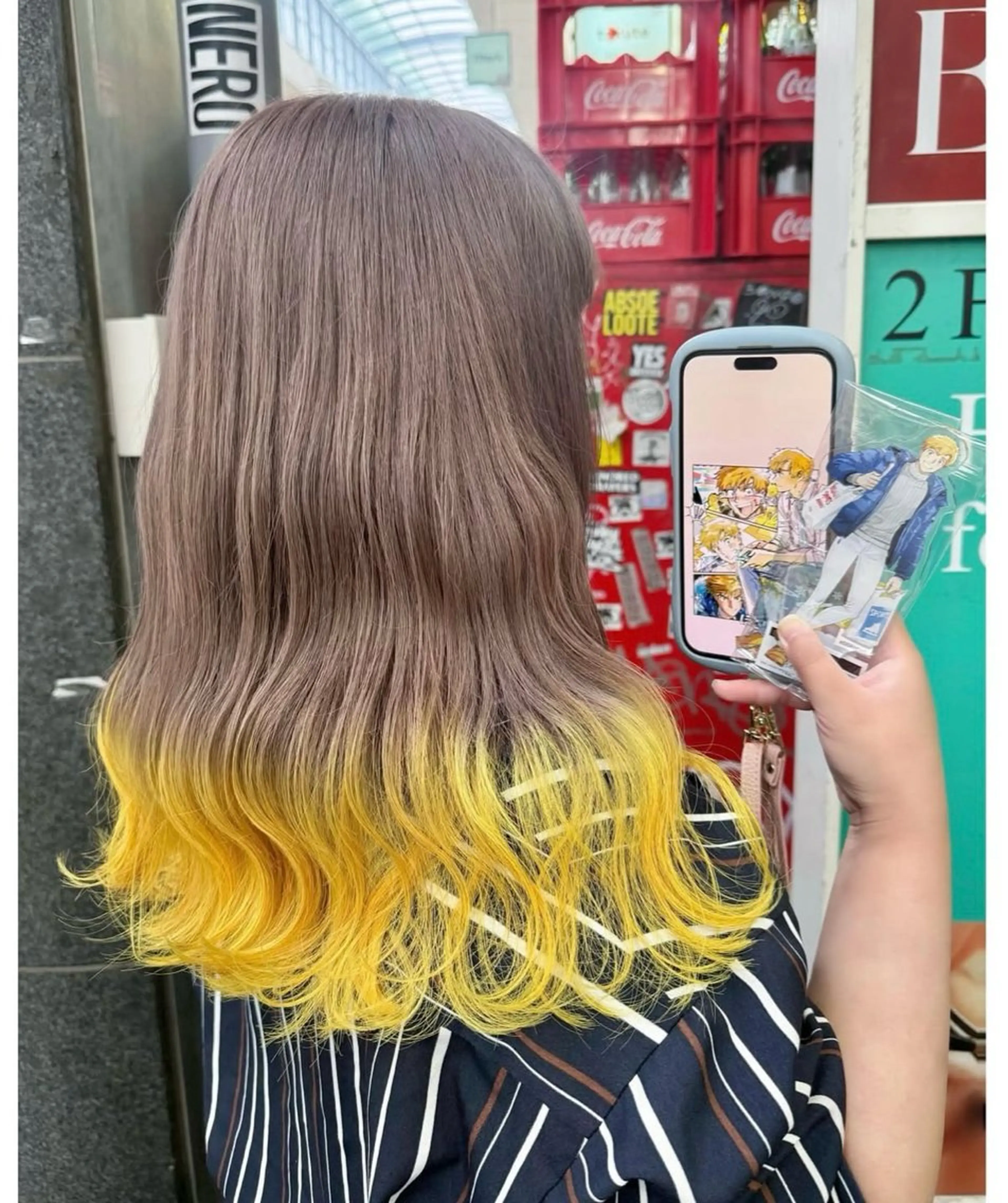 ミディアム カラー ベージュカラー イエローカラー ヘアカラー GARU-ガル-所属・TSUNO🦖 派手髪/オタク美容師のヘアスタイル