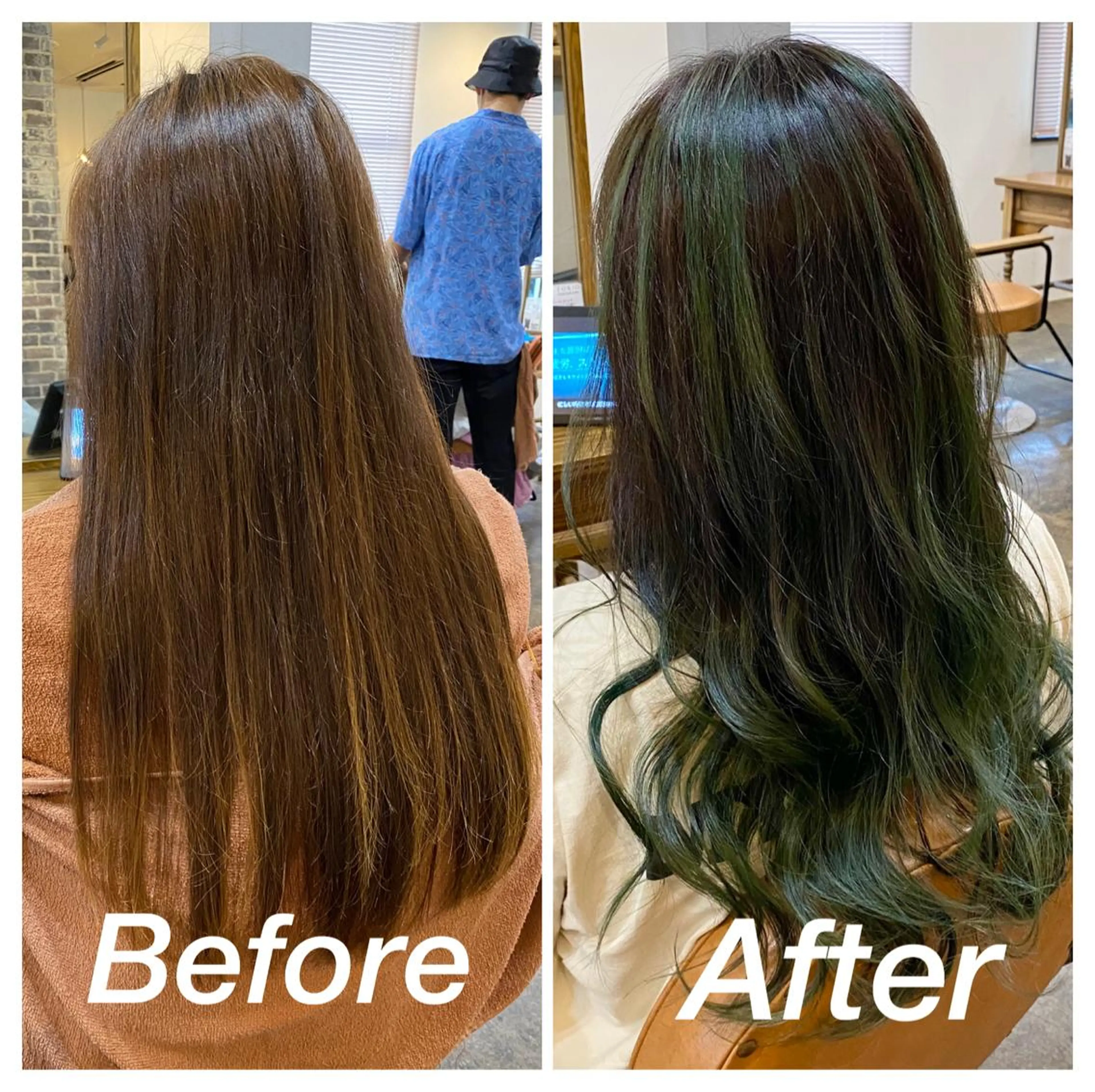 セミロング カラー バレイヤージュ レイヤーカット カット ヘアカラー sweet  自由が丘所属・髪質改善推し 巽のヘアスタイル