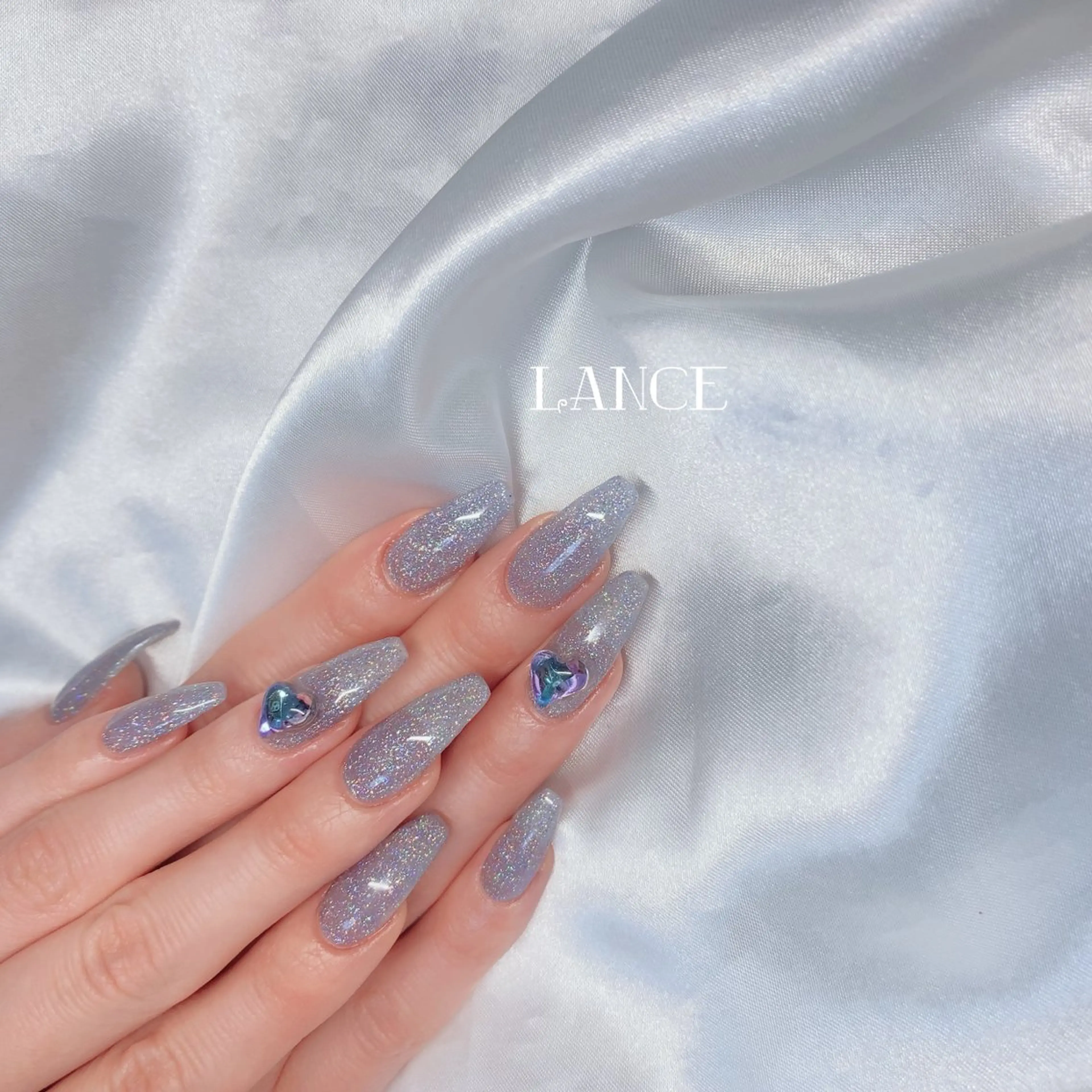ネイル オーロラネイル フレンチネイル キラキラネイル ニュアンスネイル ピンク Lance nailのネイルデザイン