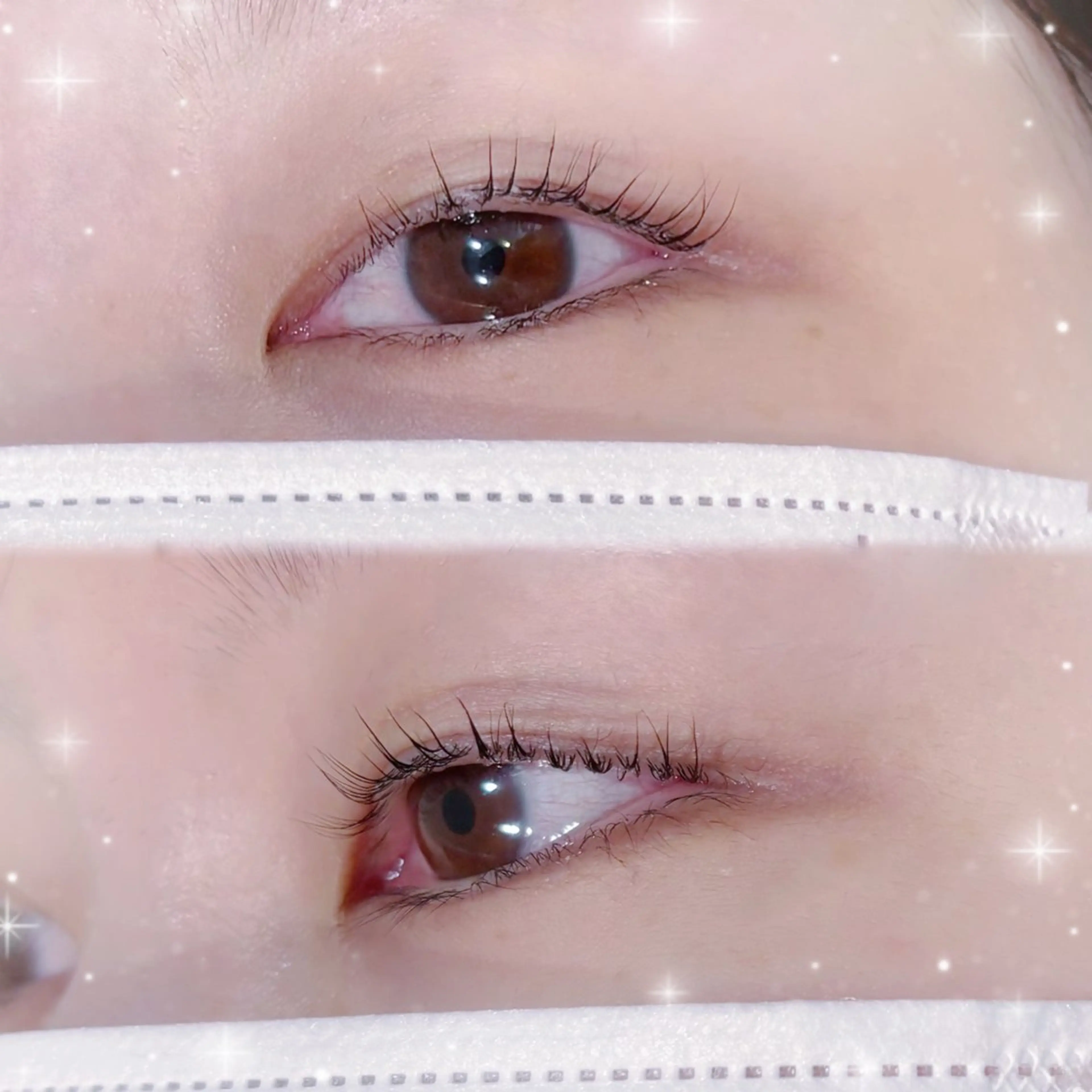 マツエク・マツパ ナチュラル 一重×まつ毛パーマ マツパ 寒色/デザインカラー 🪽_マヒルのマツエク・マツパデザイン