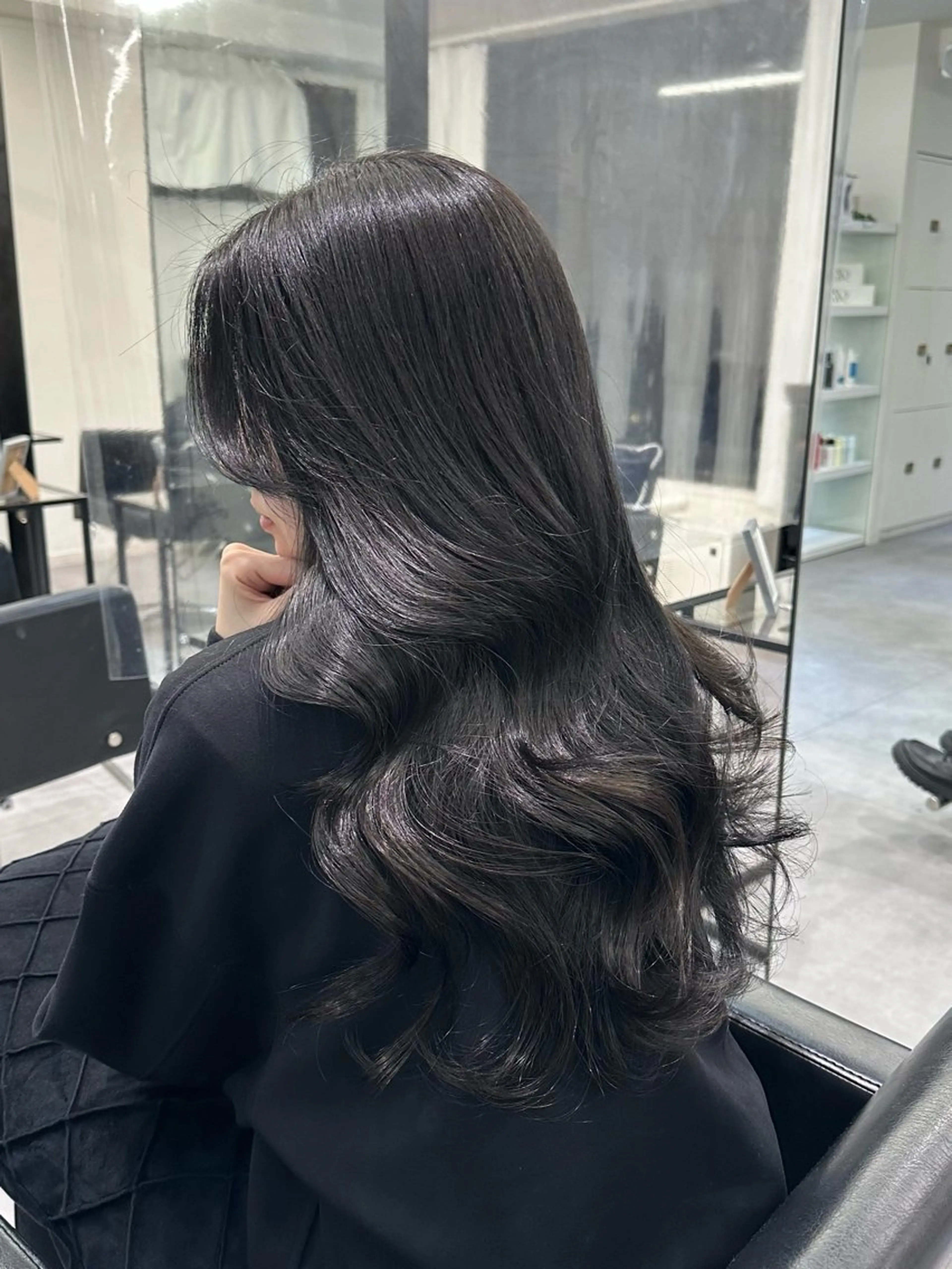 ロング カット ヘアカラー 縮毛矯正 トリートメント 盛れるヘア♡ 韓国Styleのヘアスタイル