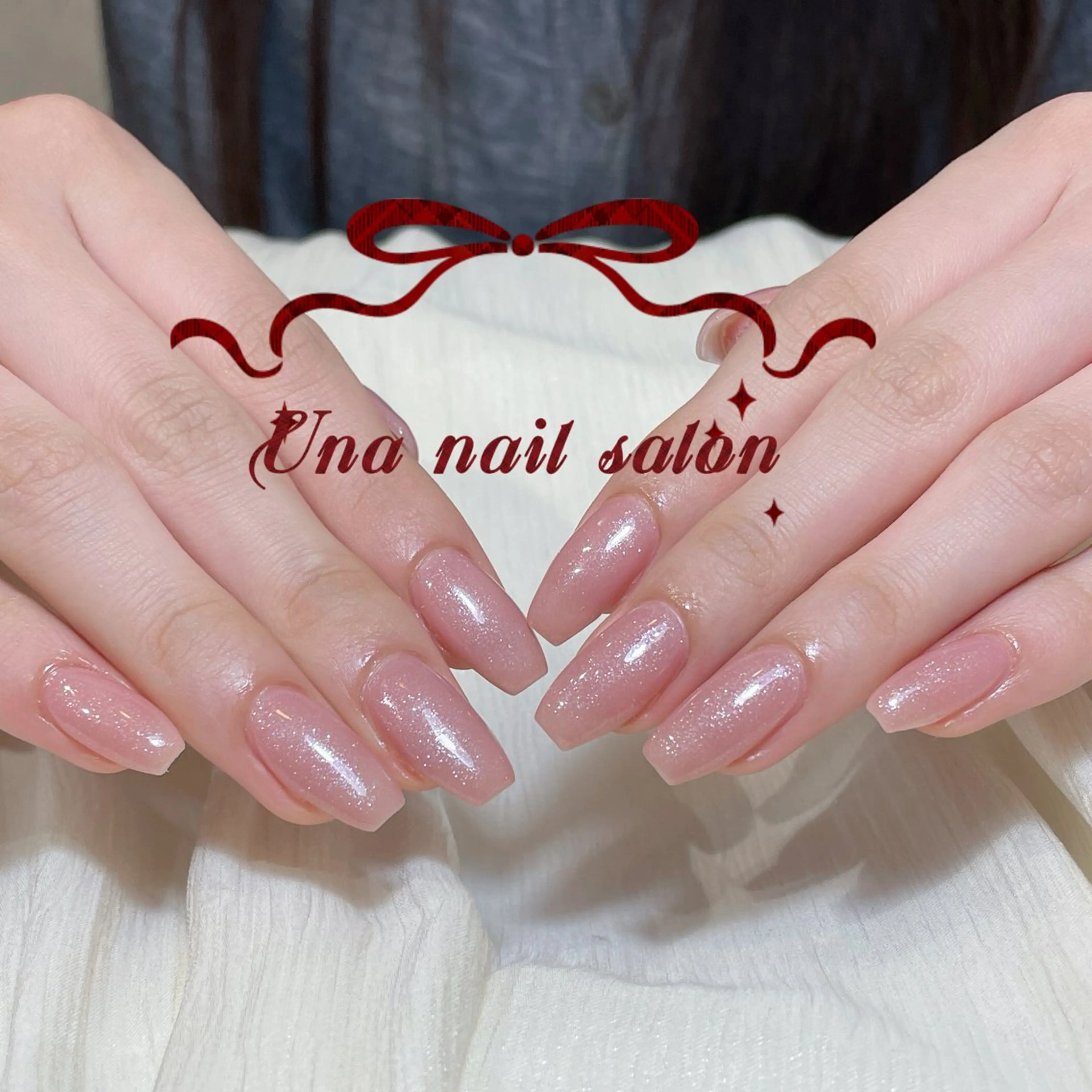 ネイル アートネイル オーロラネイル ガーリー キラキラネイル 韓国ネイル ハンドネイル Una EWAのネイルデザイン