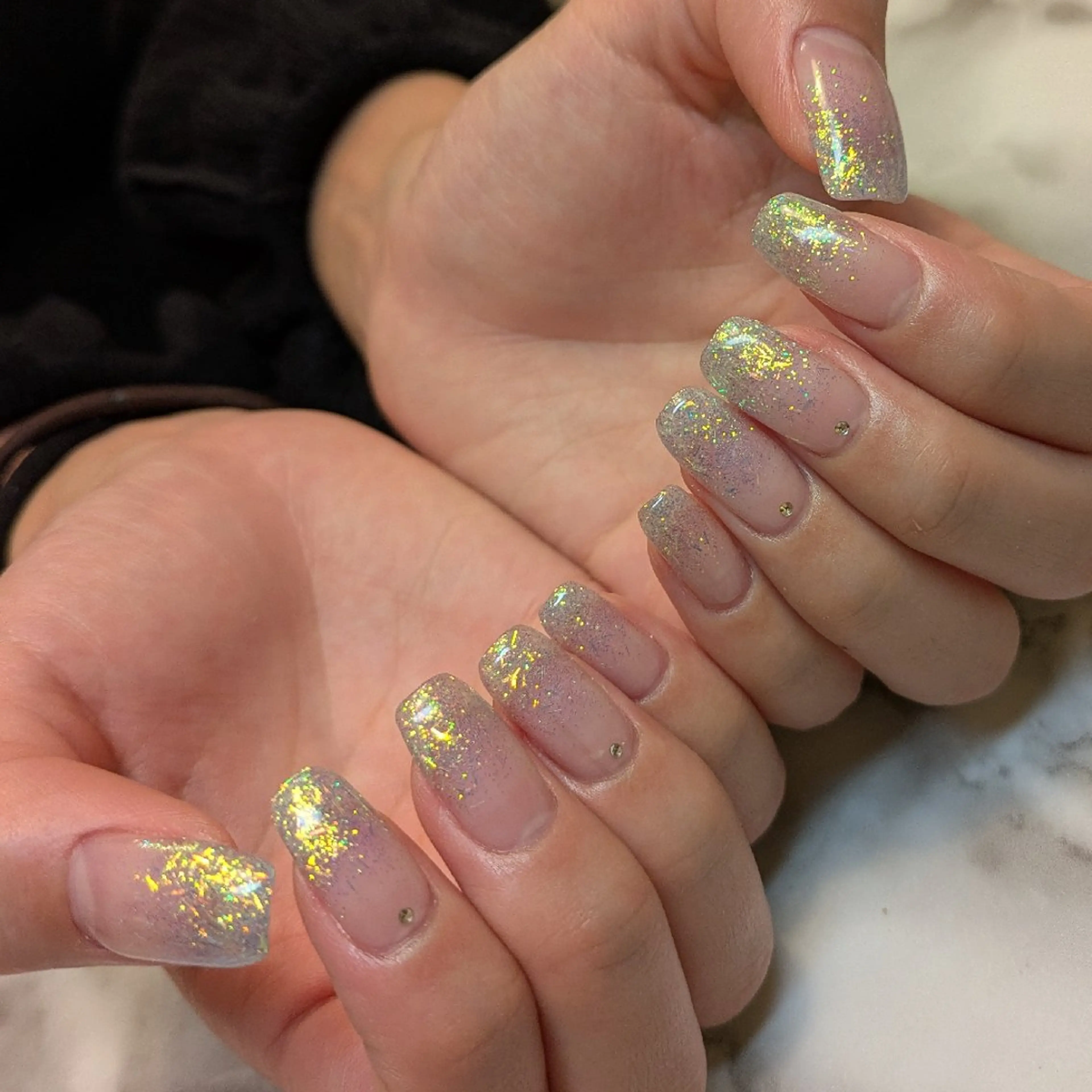 ネイル ラメ(グリッター) ラメグラデーション ジェヌインネイル 河内のネイルデザイン