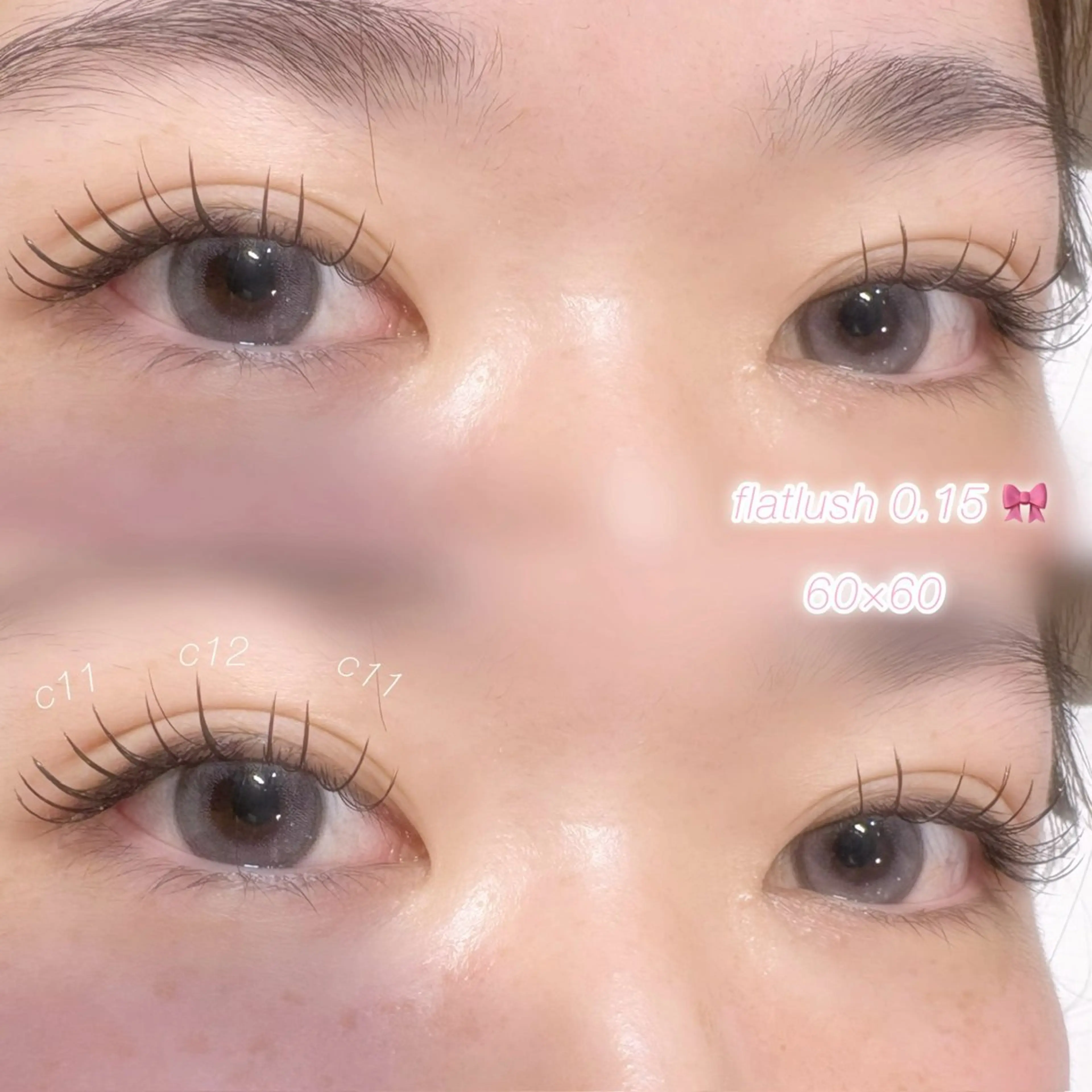 マツエク・マツパ キュート フラットラッシュ rino aiのマツエク・マツパデザイン