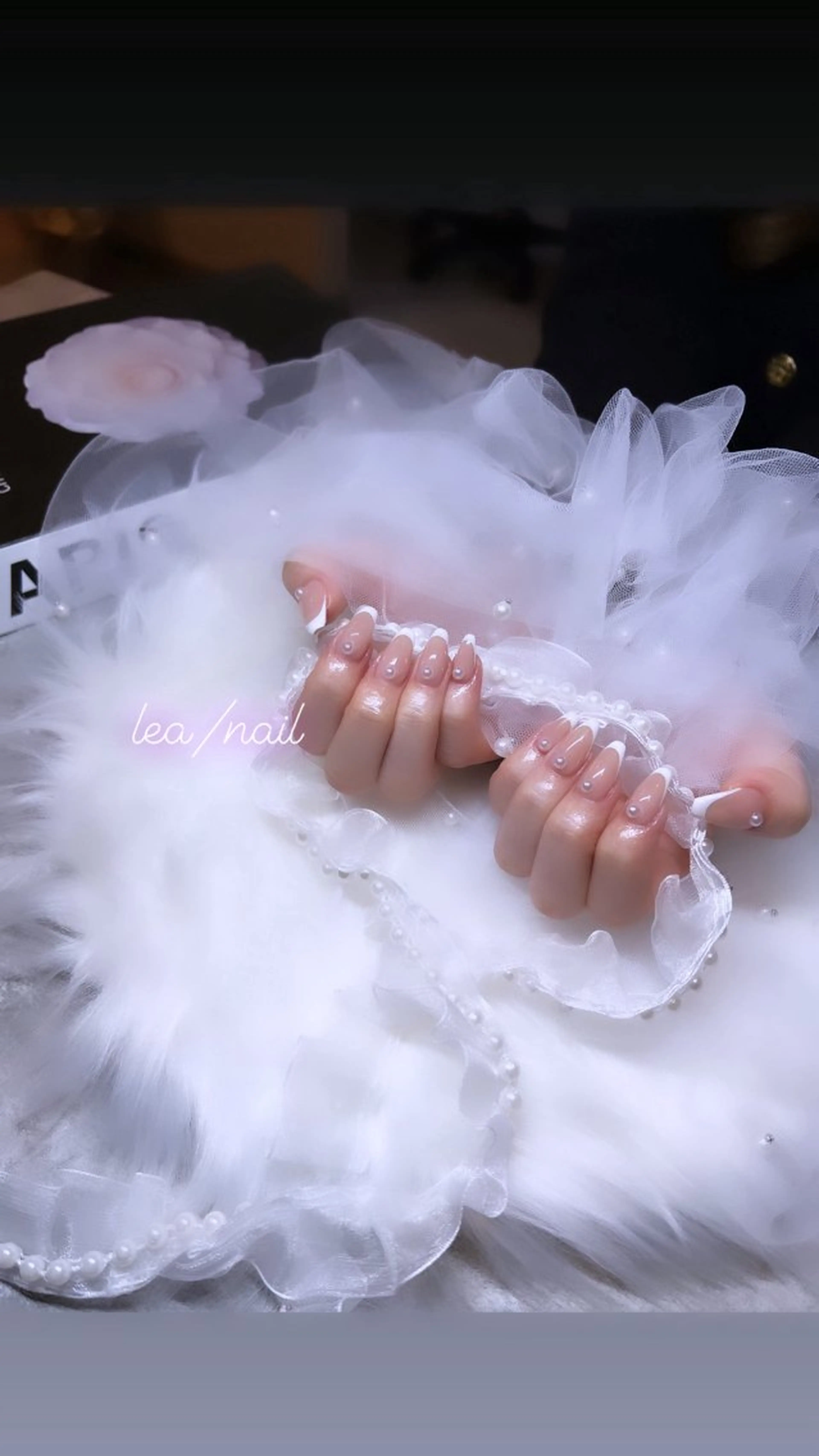 ネイル 長さ出し フラッシュネイル フレンチネイル ラメ(グリッター) マグネットネイル ハンドネイル ハンドケア le'a-レア-【ア イ×ネイル×眉】のネイルデザイン