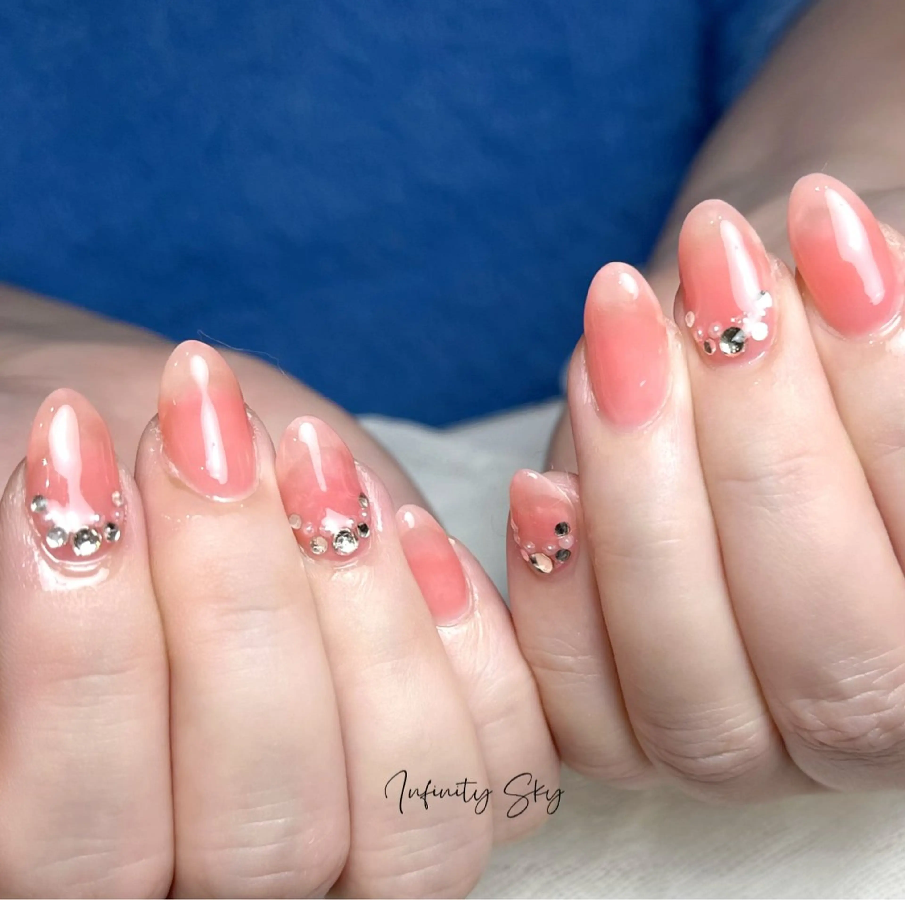 ネイル グラデーション ピンク infinity skyのネイルデザイン