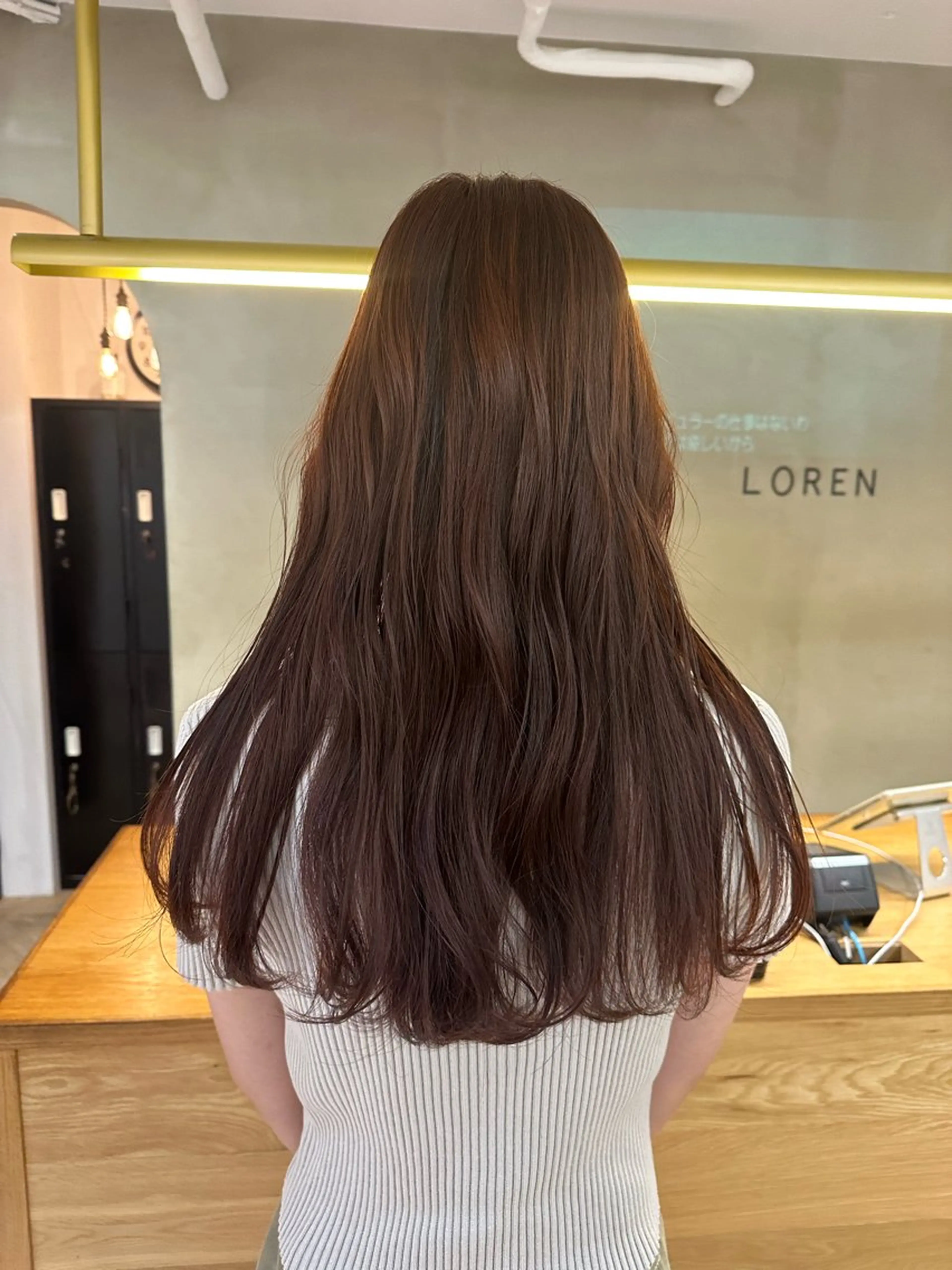 ロング オレンジブラウン レイヤーカット‎🤍 /ともえ🤎🧸のヘアスタイル