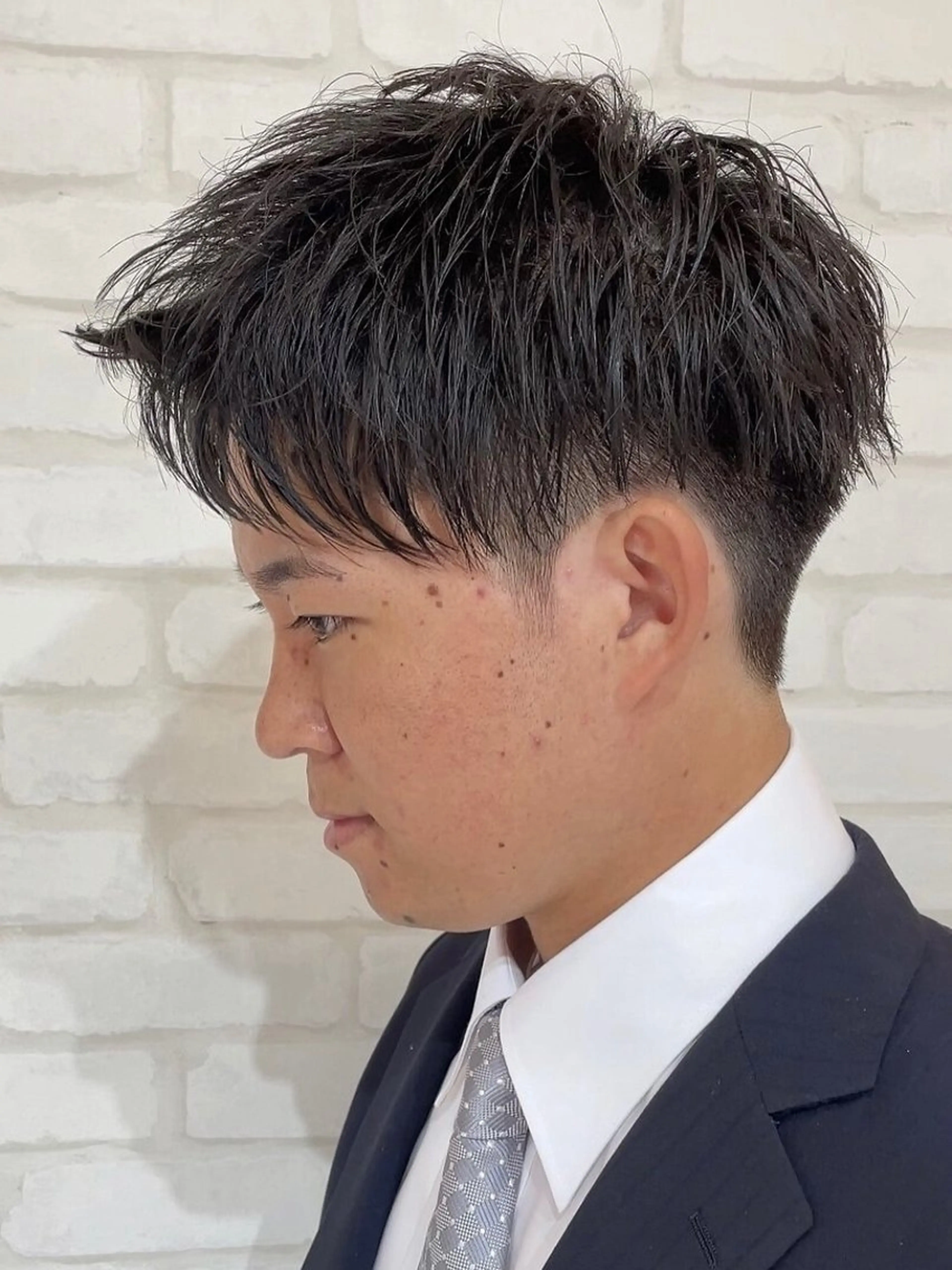 ショート メンズ ビジネス メンズショート ショートヘア 【店長】メンズ職人 短髪　ハイトーン🔥のヘアスタイル