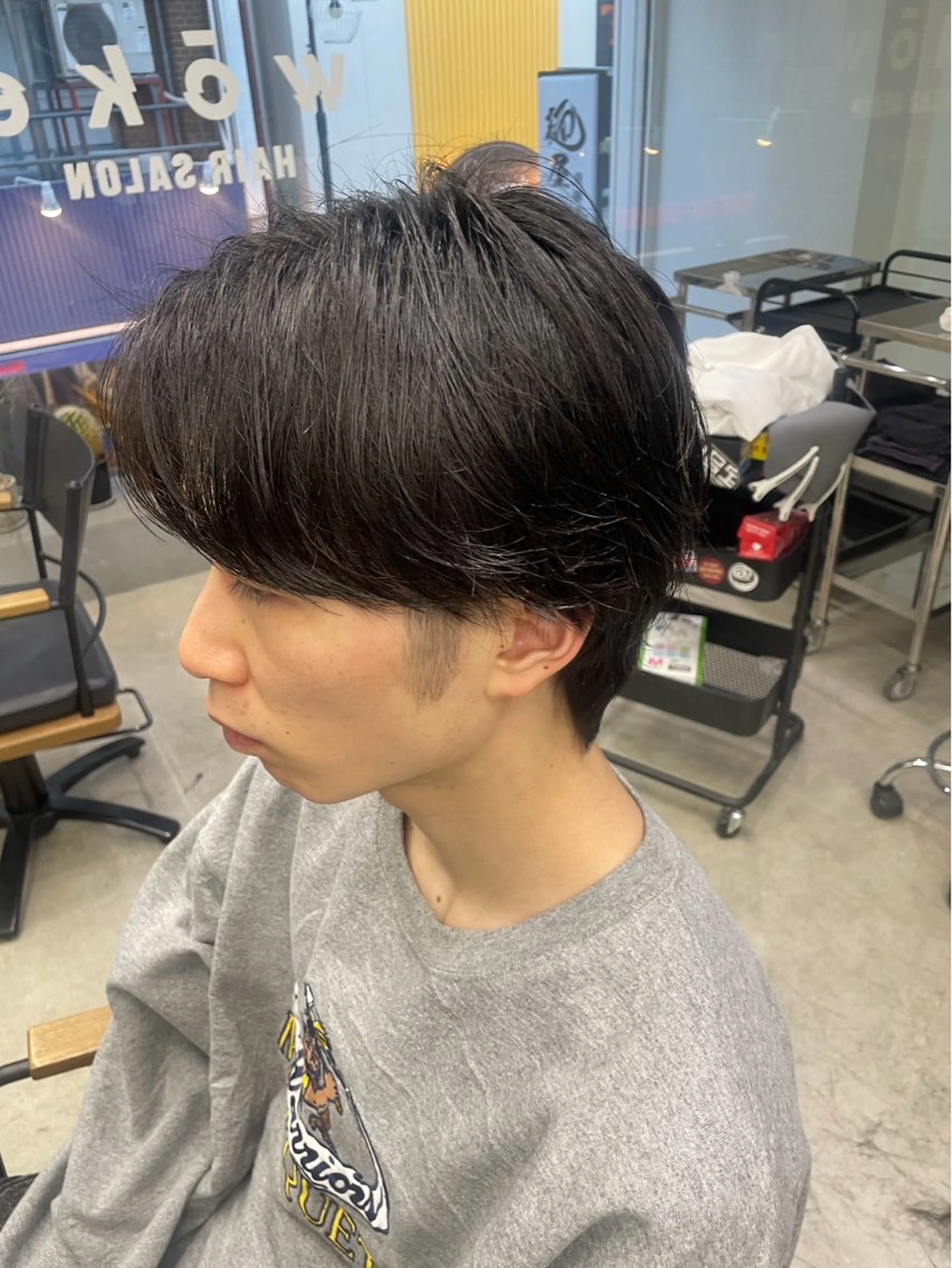 ショート パーマ メンズ カット パーマ メンズ専門サロン wokeのヘアスタイル