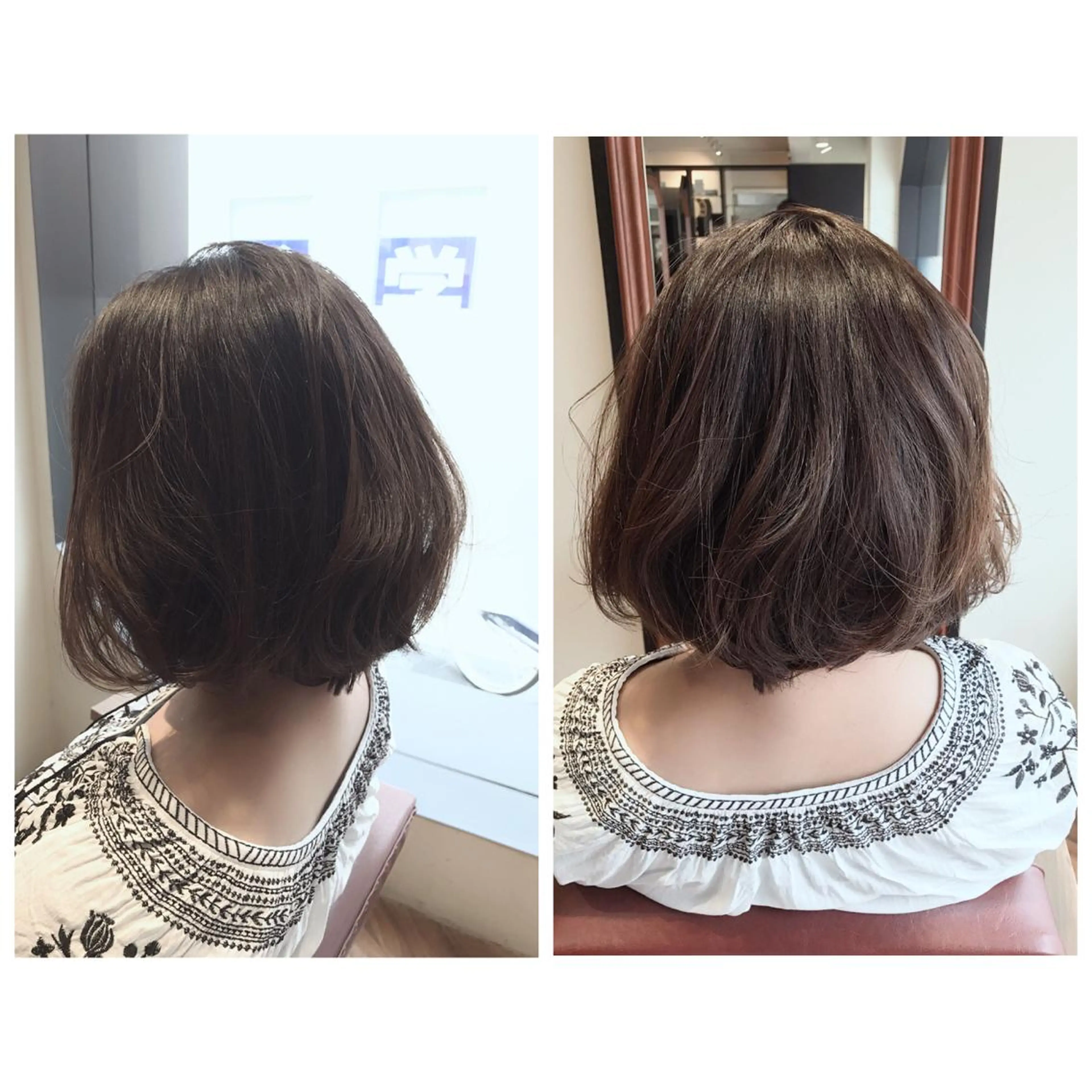 ショート カラー パーマ ボブ カラー/髪質改善スペ シャリスト宮本　伸一のヘアスタイル