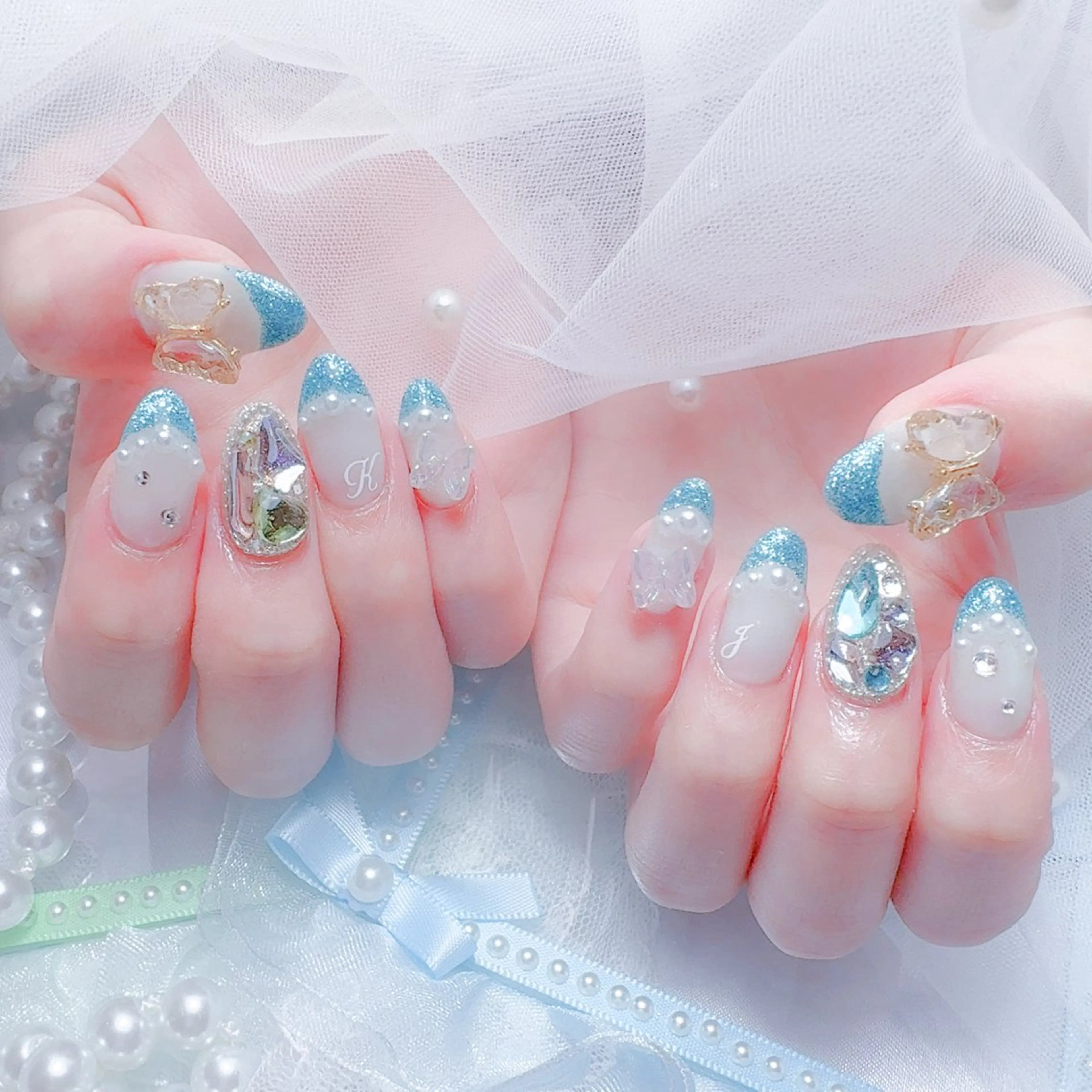 ネイル ジェルネイル 韓国ネイル ミラーネイル パラジェル シンプルネイル tomo Hwanyのネイルデザイン