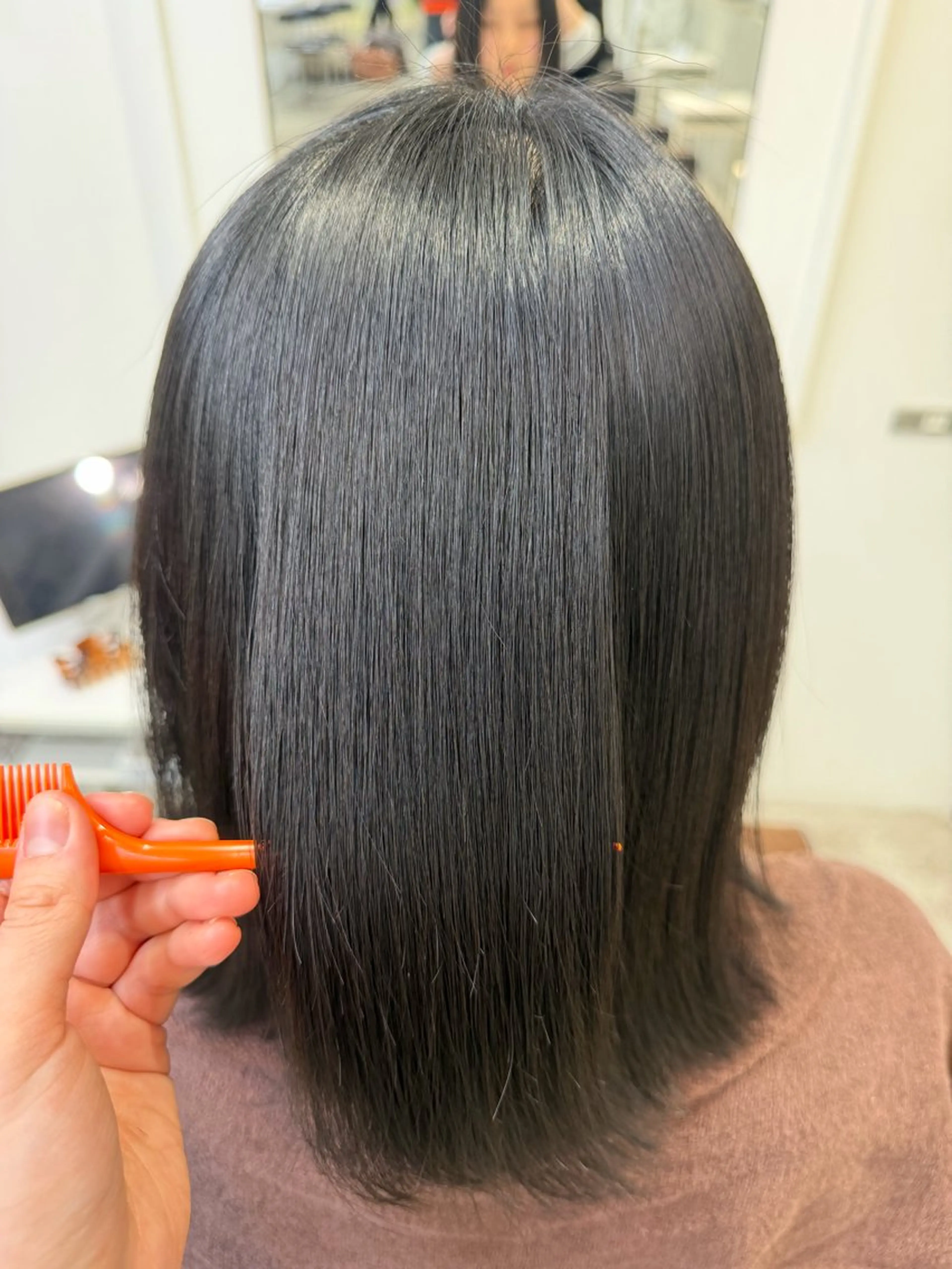 ミディアム 縮毛矯正 縮毛矯正 AmiLi Azusaのヘアスタイル