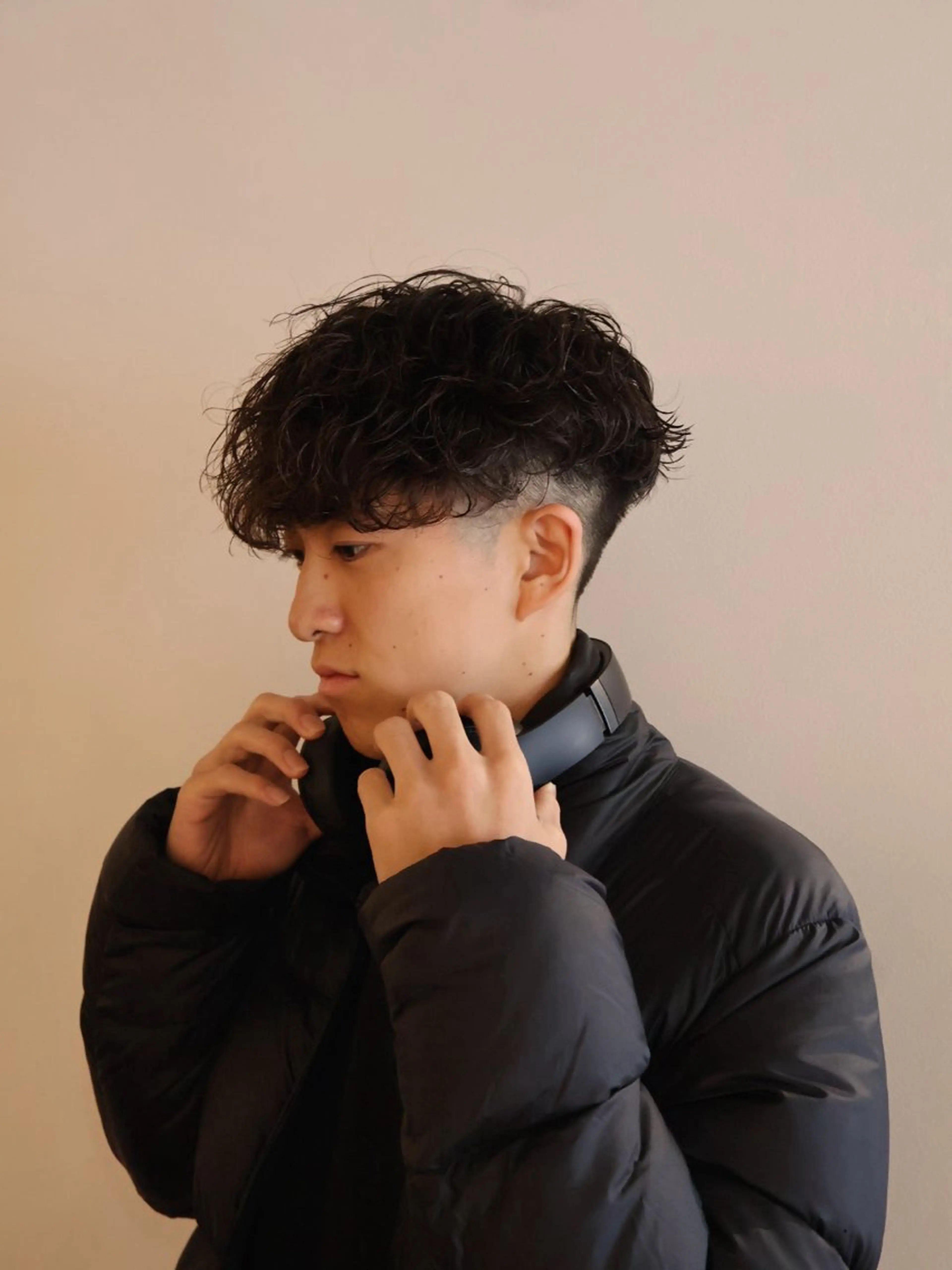 ショート 川副/シャドウ/ 波巻き/メンズパーマのヘアスタイル