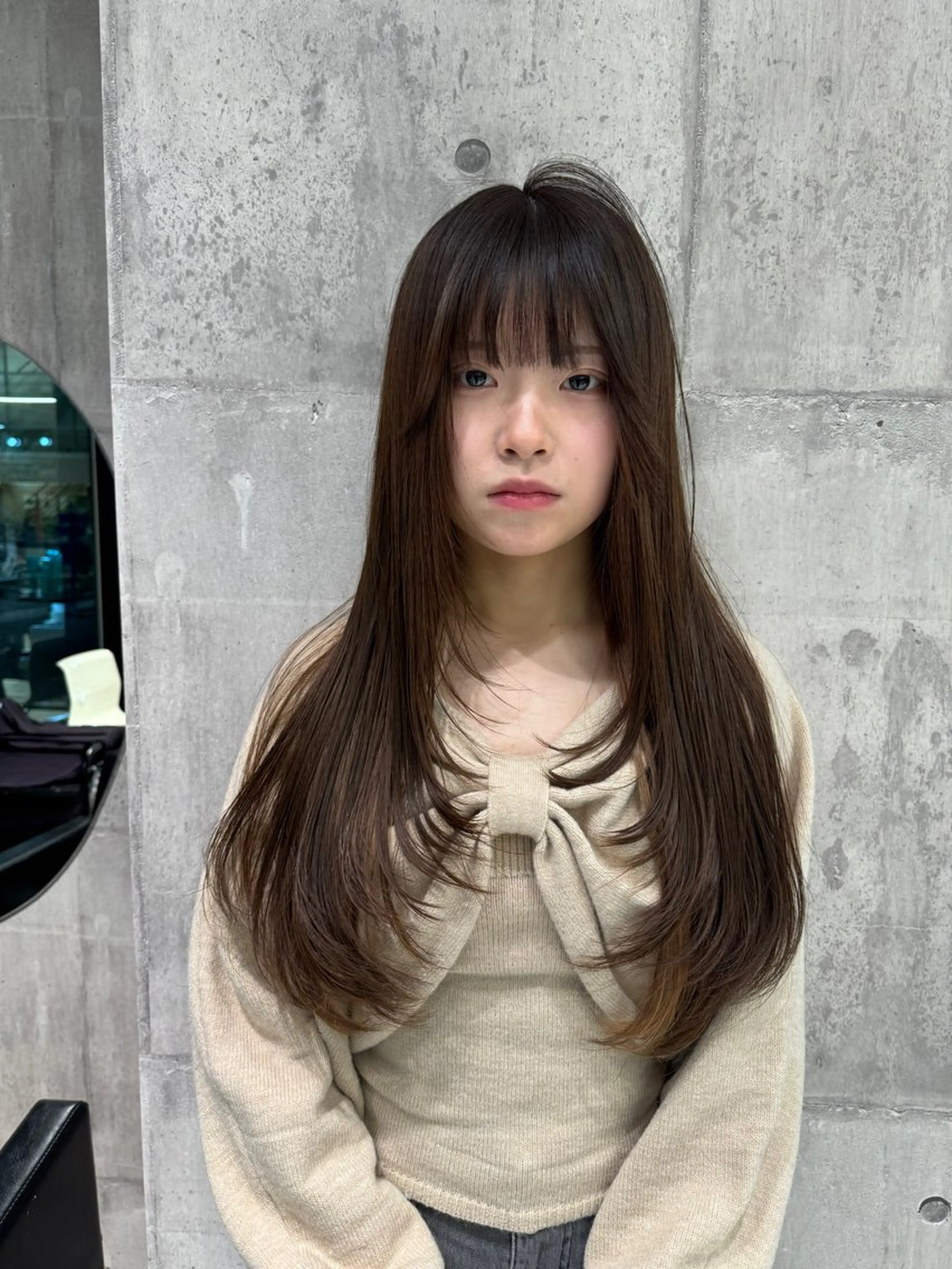 ロング レイヤーカット 深野 ちさとのヘアスタイル