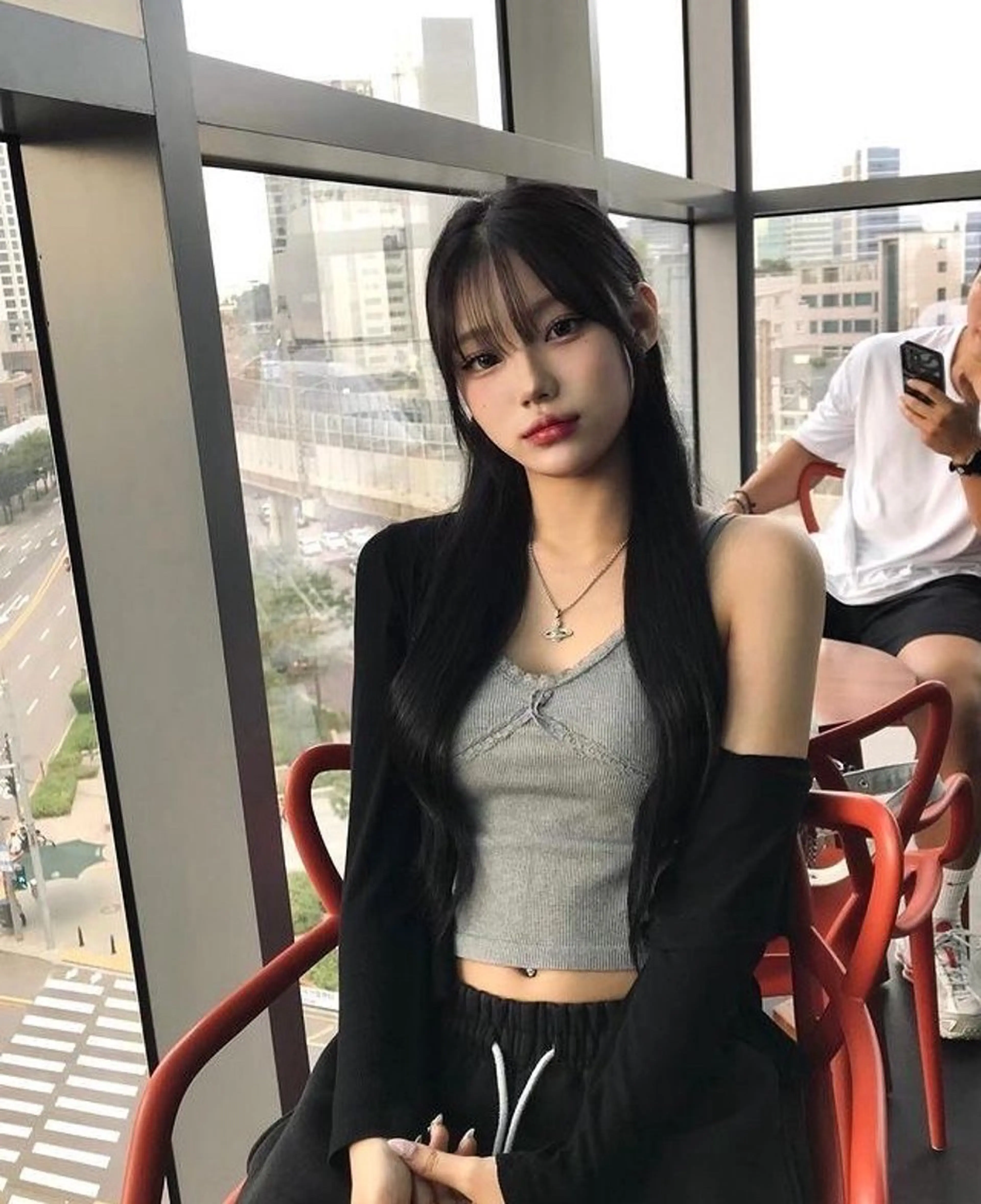 カラー カット ヘアカラー 韓国風暗髪ヘア🤍 🫧MIREIのヘアスタイル