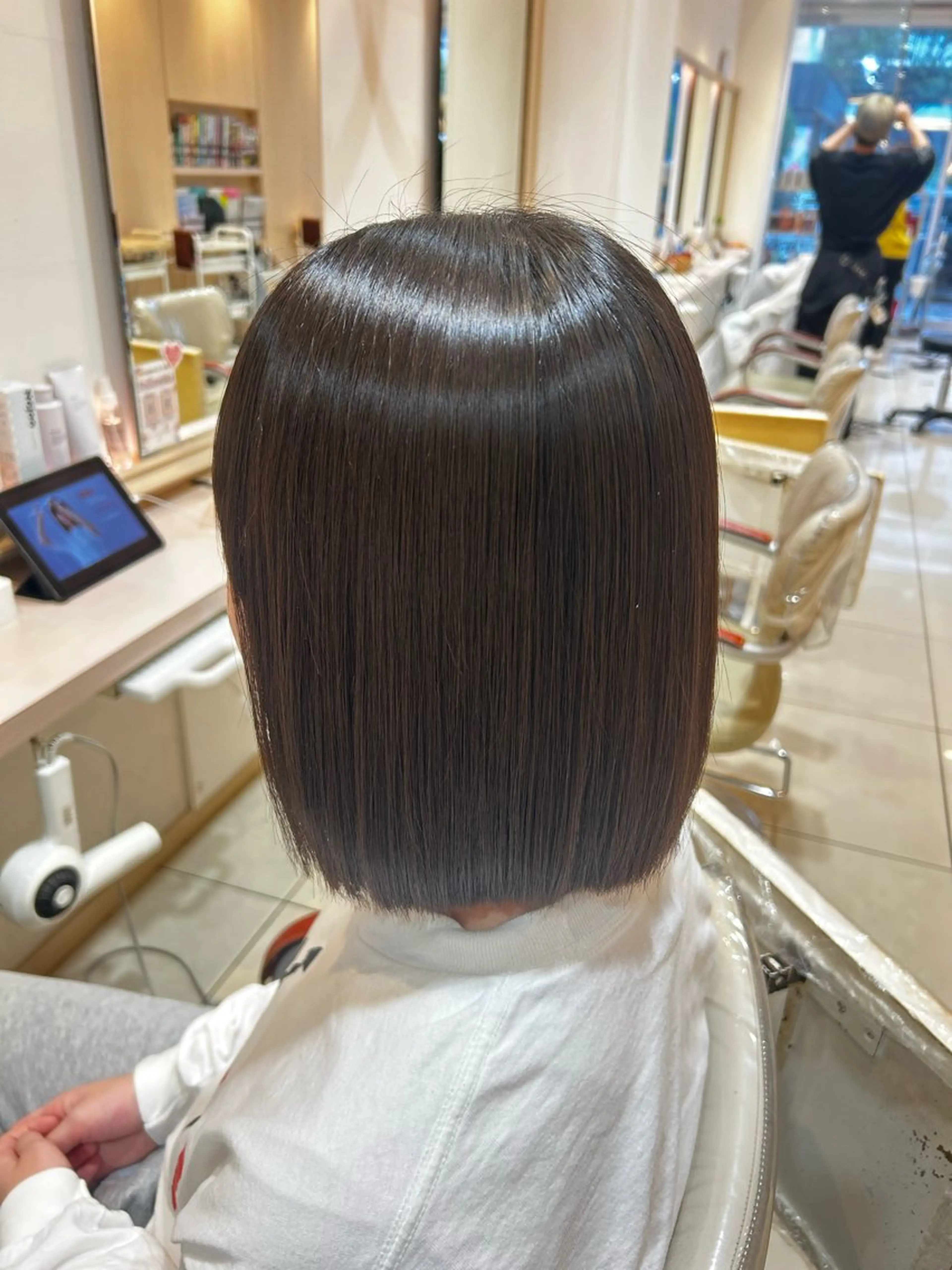 ミディアム 縮毛矯正 Ash亀戸東口所属・佐藤 寧々のヘアスタイル