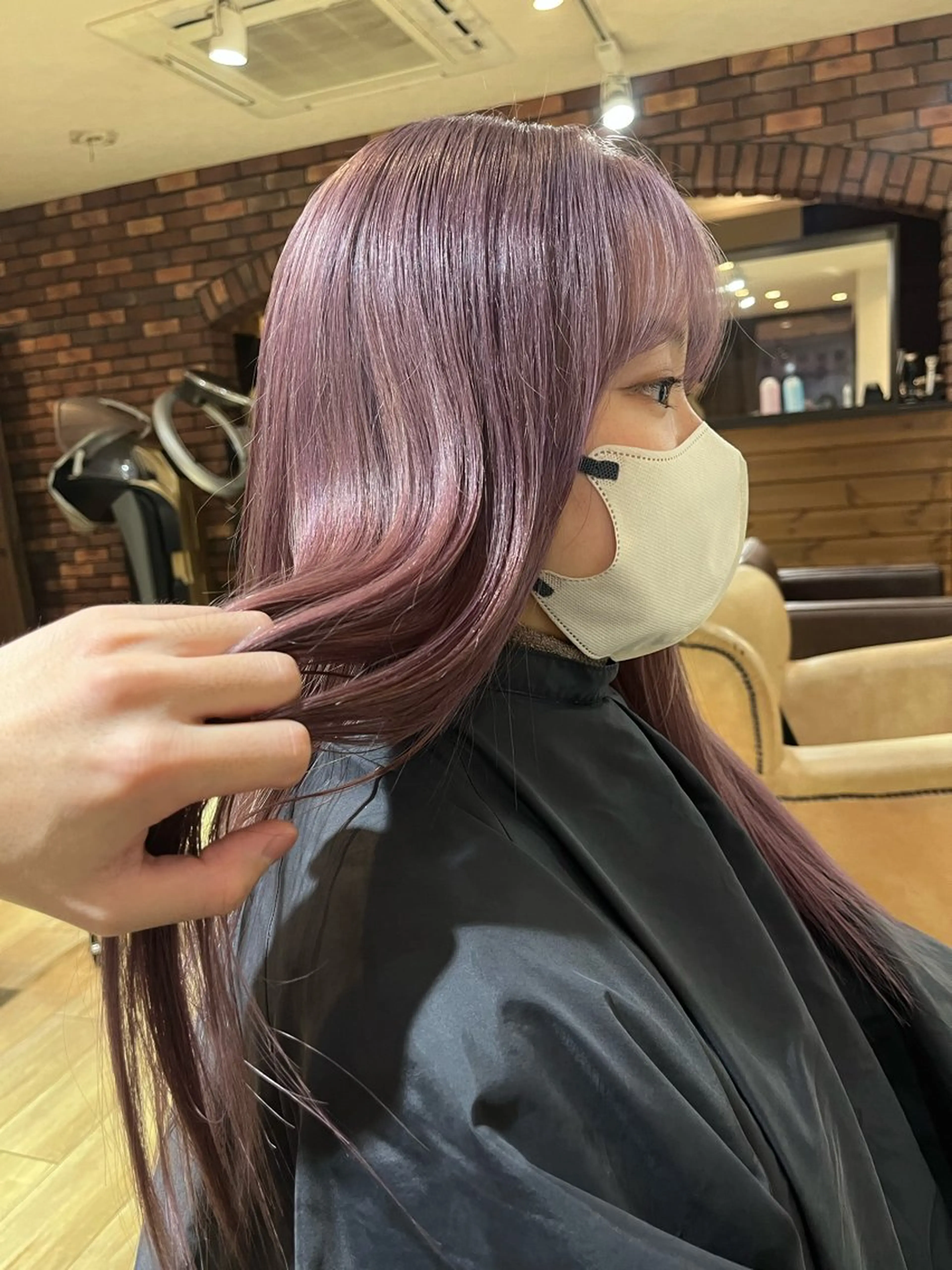 ロング カラー ピンクカラー ヘアカラー VOYAGE所属・中園 康のヘアスタイル