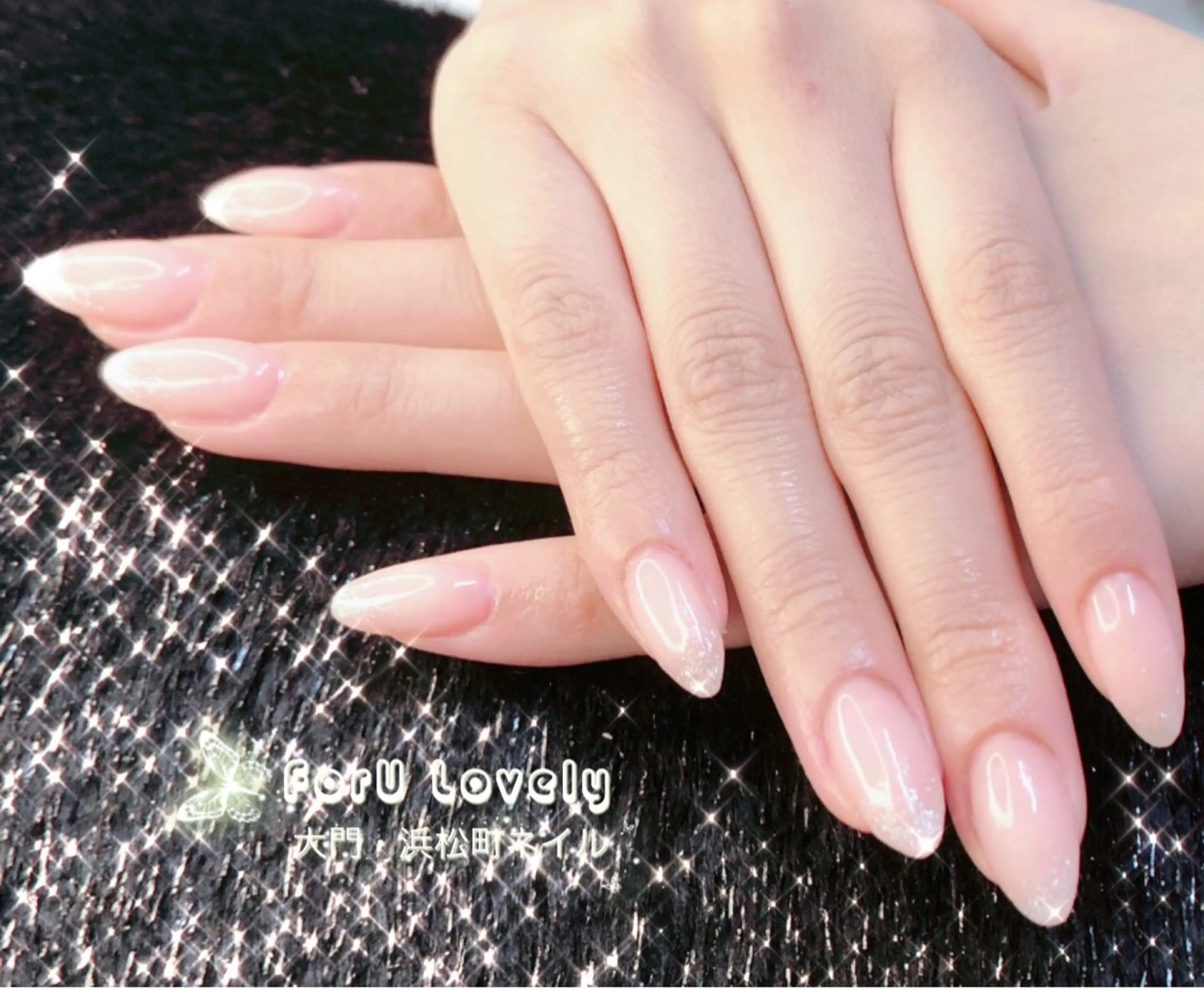 ネイル 桜ネイル フットネイル フレンチネイル ジェルネイル グラデーション 大門浜松町 ネイルのネイルデザイン