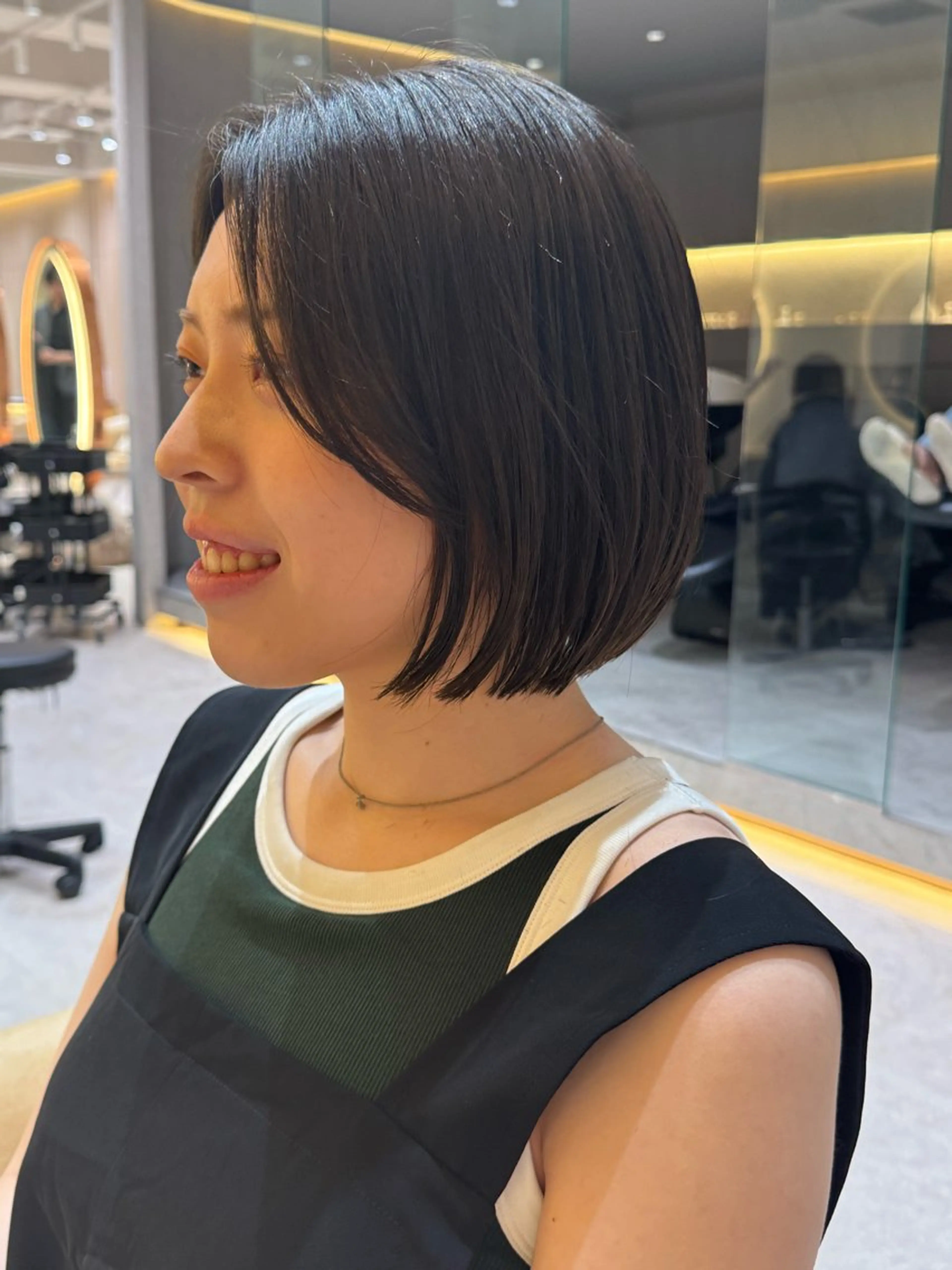 ミディアム カット ヘアカラー トリートメント 🩵縮毛矯正・ボブ 岩原朋也🩵のヘアスタイル