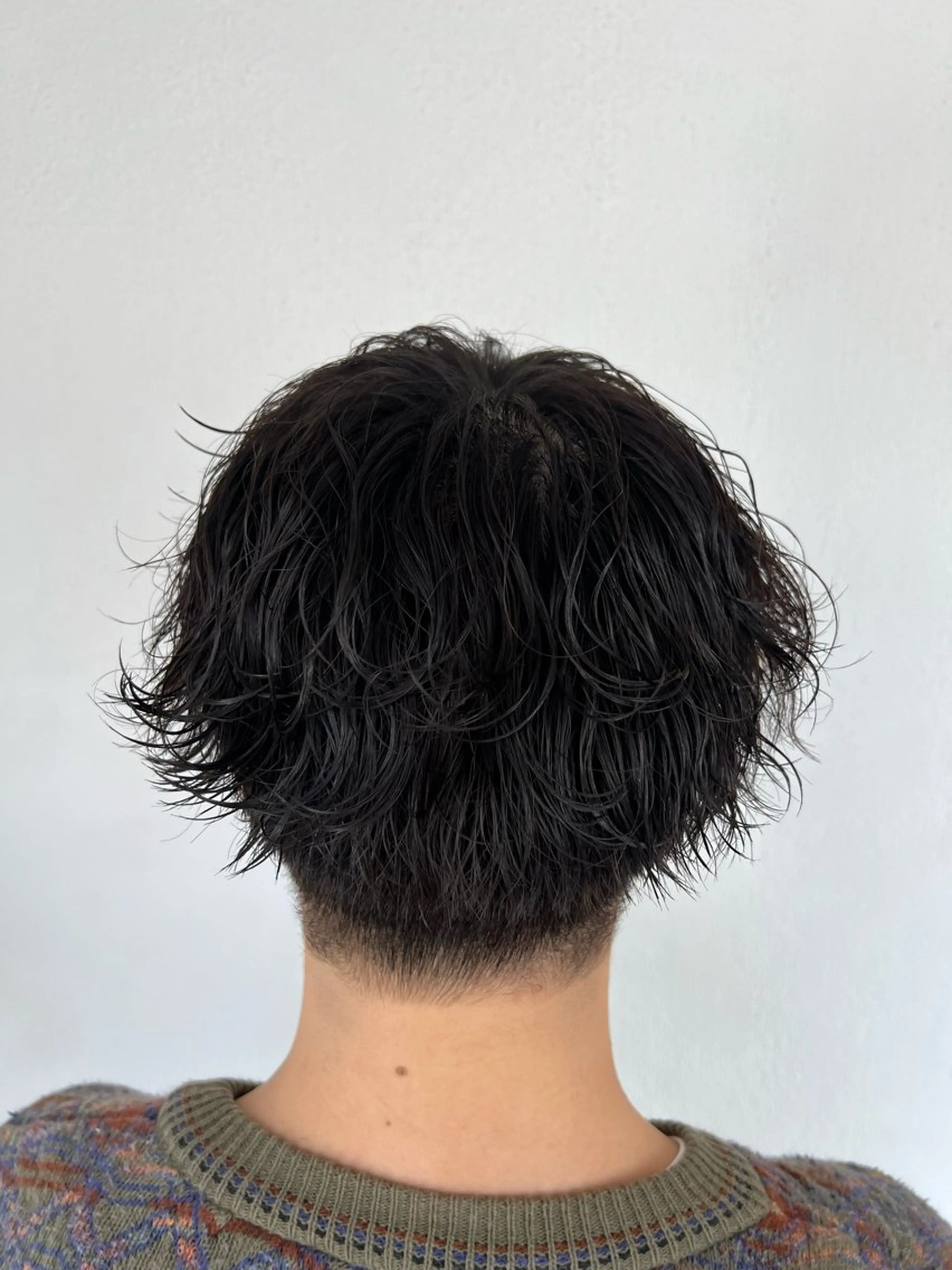 パーマ 【本陣】カット モデル/朝岡 慧のヘアスタイル