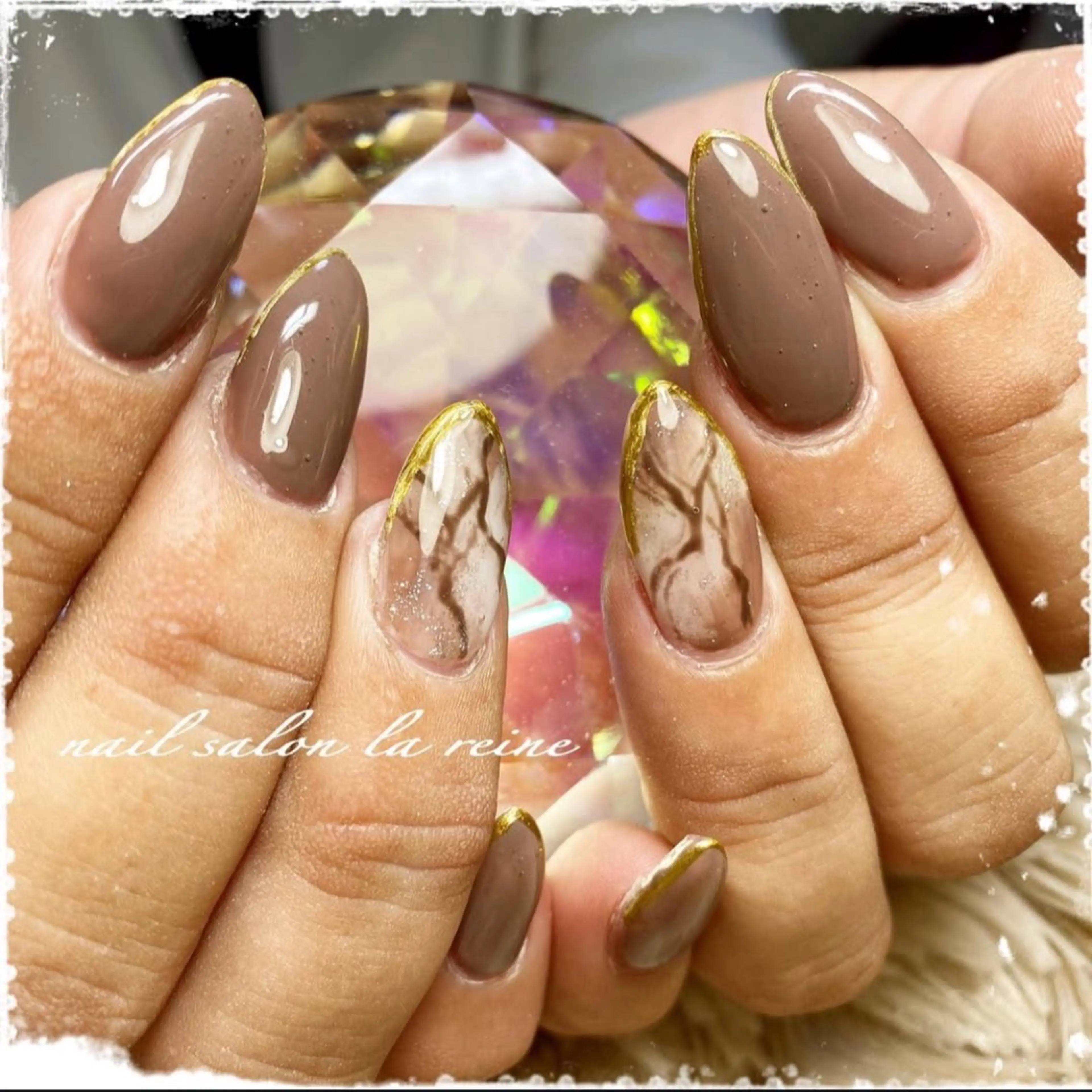 ネイル アートネイル 大理石ネイル(マーブル) ワンカラーネイル ハンドネイル nail salon  la reine所属・nail salon la reineのネイルデザイン