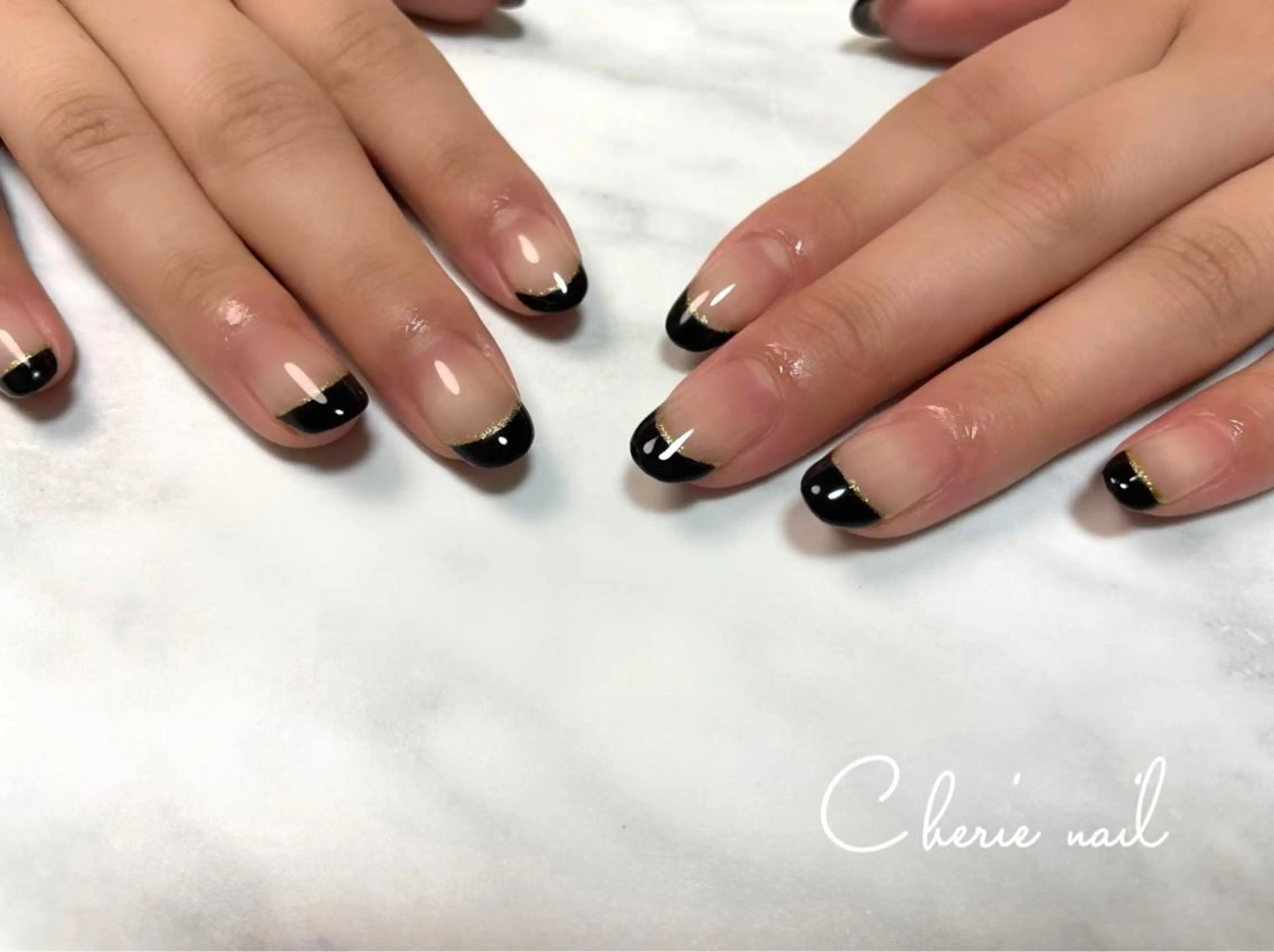 ネイル フレンチネイル ハンドネイル Cherienail yunaのネイルデザイン