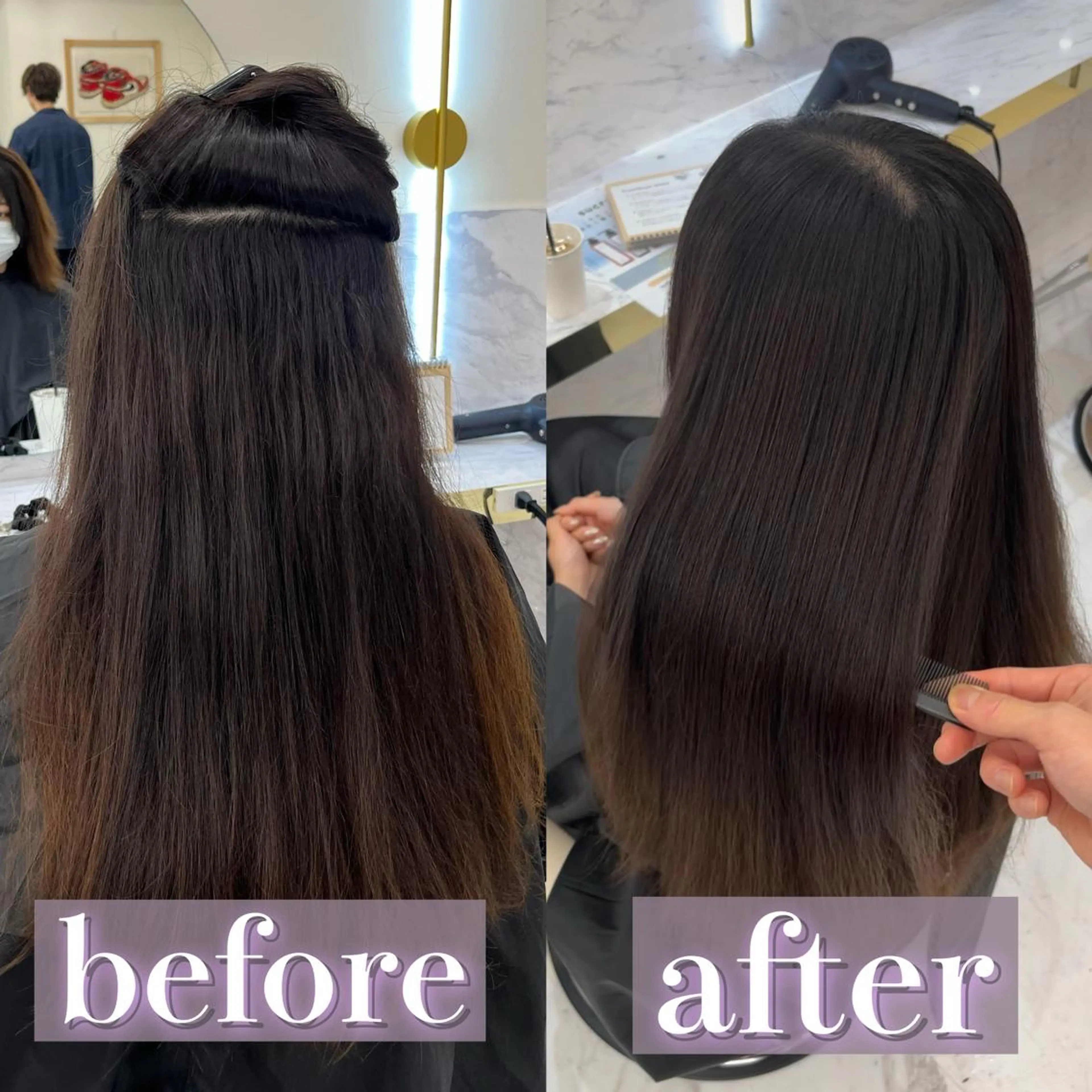 ロング 髪質改善縮毛矯正🫧 村上蒼生のヘアスタイル