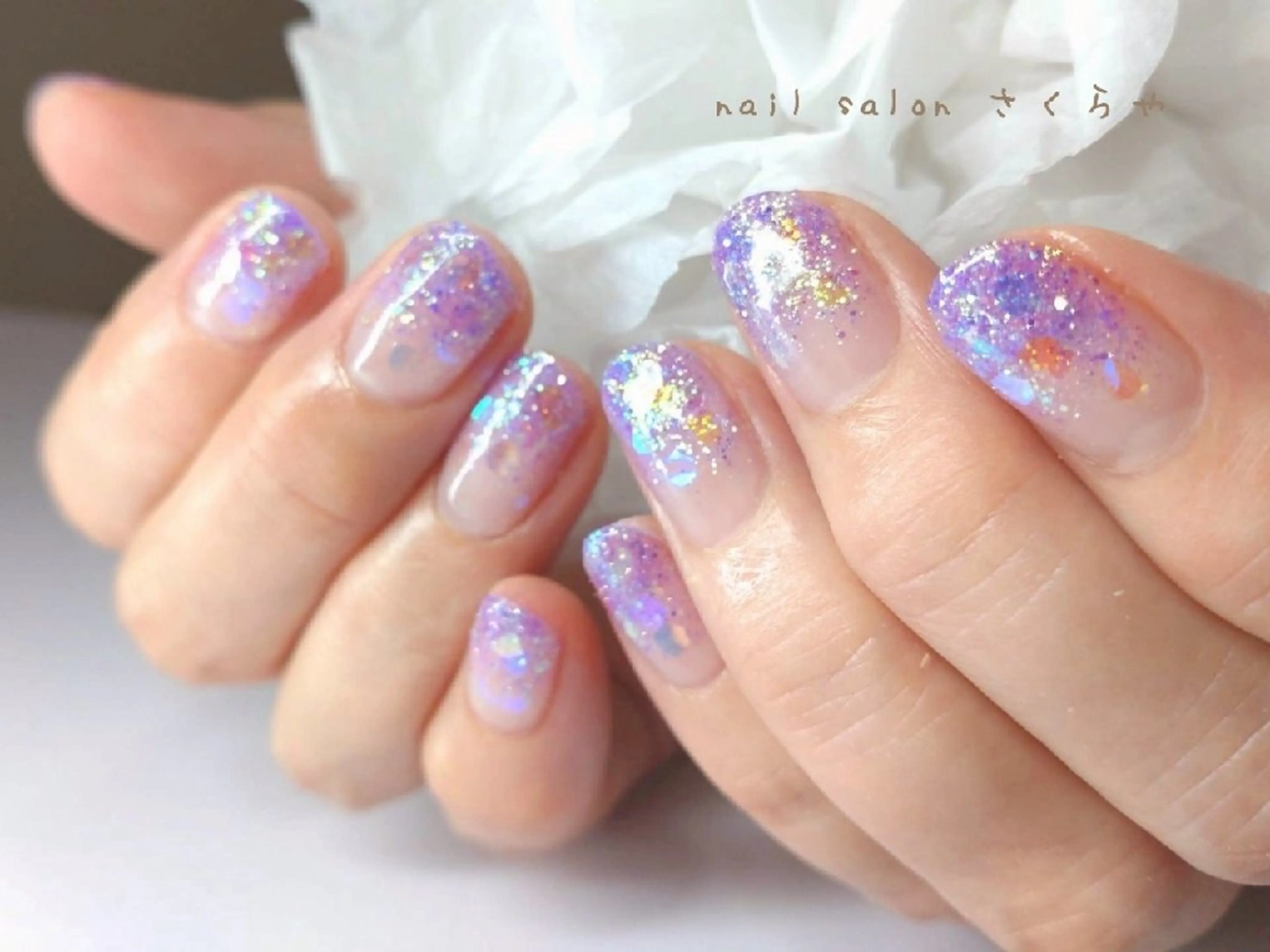 ハンドネイル さくらや❤ パラジェル使用のネイルデザイン