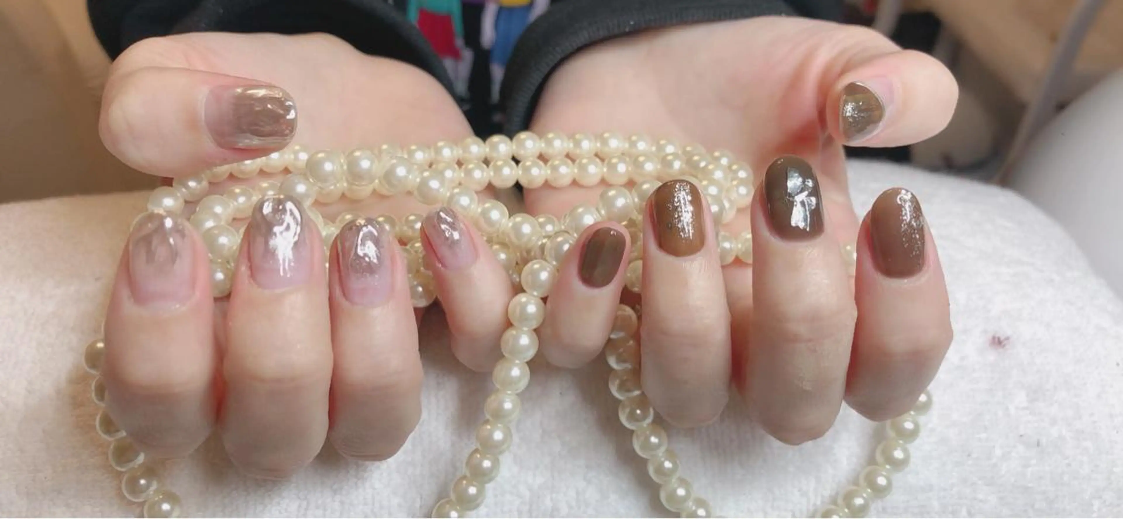 ミディアム ネイル 長さ出し専門 nynaのネイルデザイン