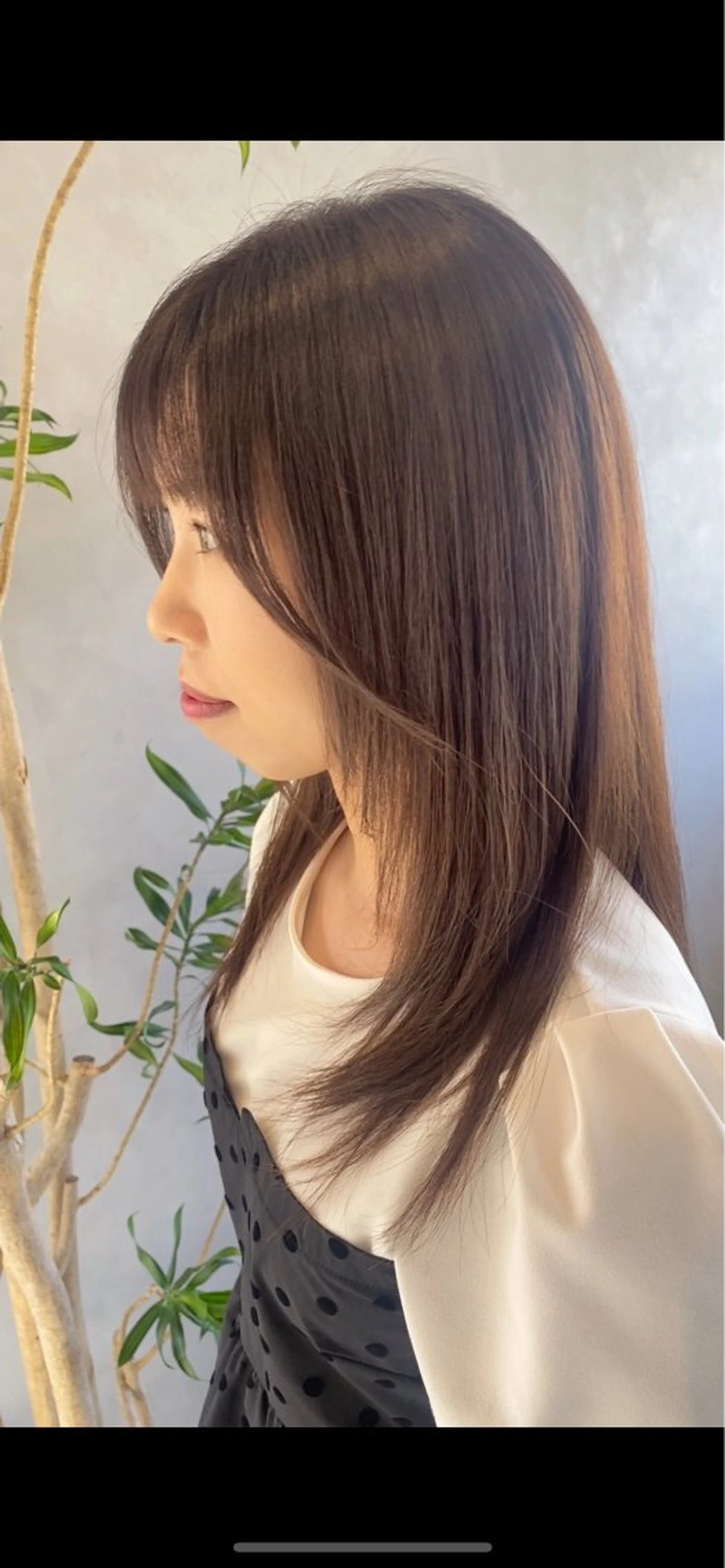 ロング カラー アッシュ アッシュブラウン ブラウンカラー 透明感カラー 顔まわりレイヤー カット ヘアカラー 大林　恵理 【Agu 屋島】のヘアスタイル