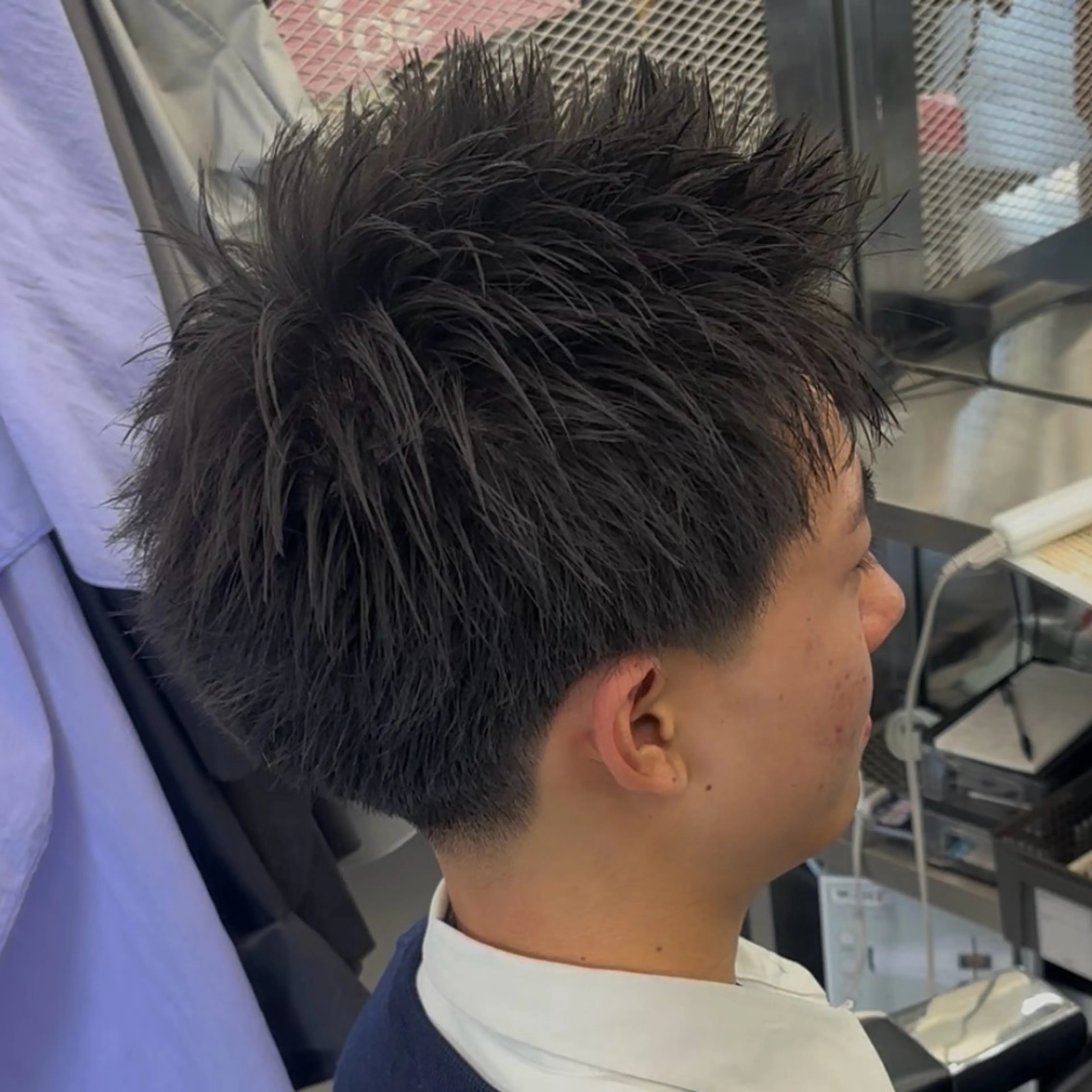 ショート メンズ フェードカット スパイキーショート ショートヘア カット 🔥滋賀県草津/ メンズ吉永祐也🔥のヘアスタイル