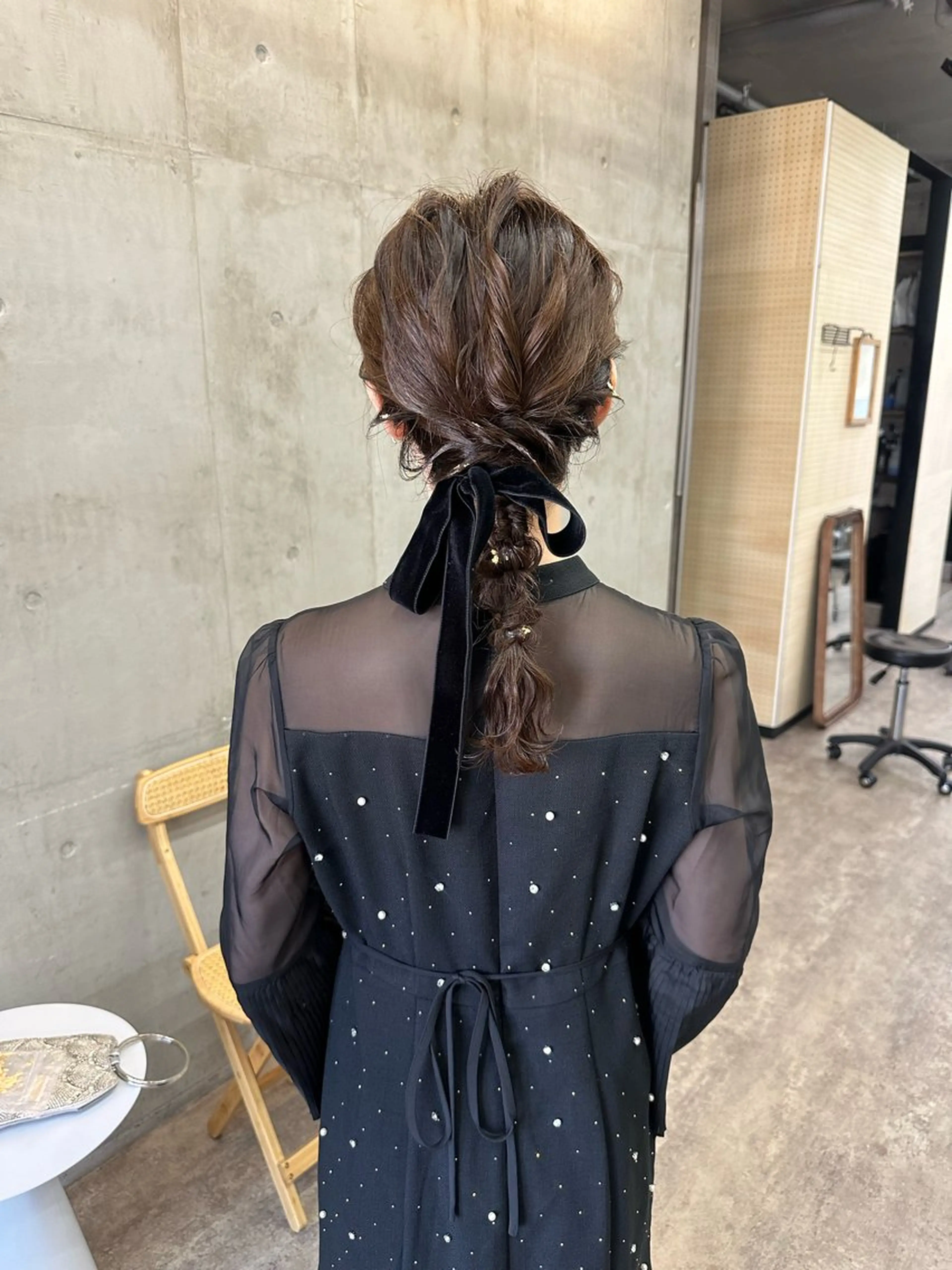 ミディアム ヘアアレンジ オレンジブラウン ヘアセット レイヤーカット💫 ／HARUKA🎀のヘアスタイル