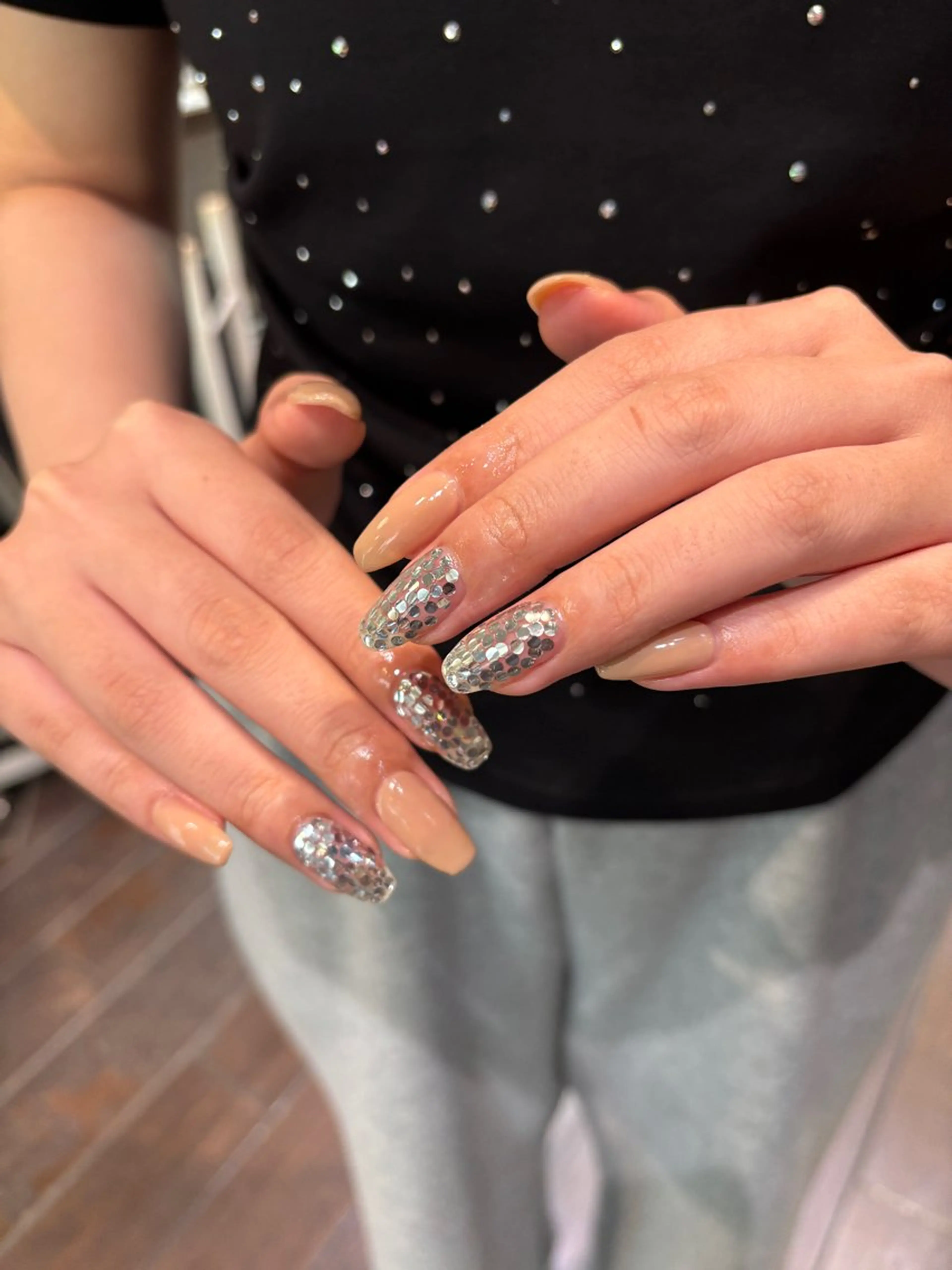 U24パラジェルネイル💅【ホロ×ワンカラー】の写真