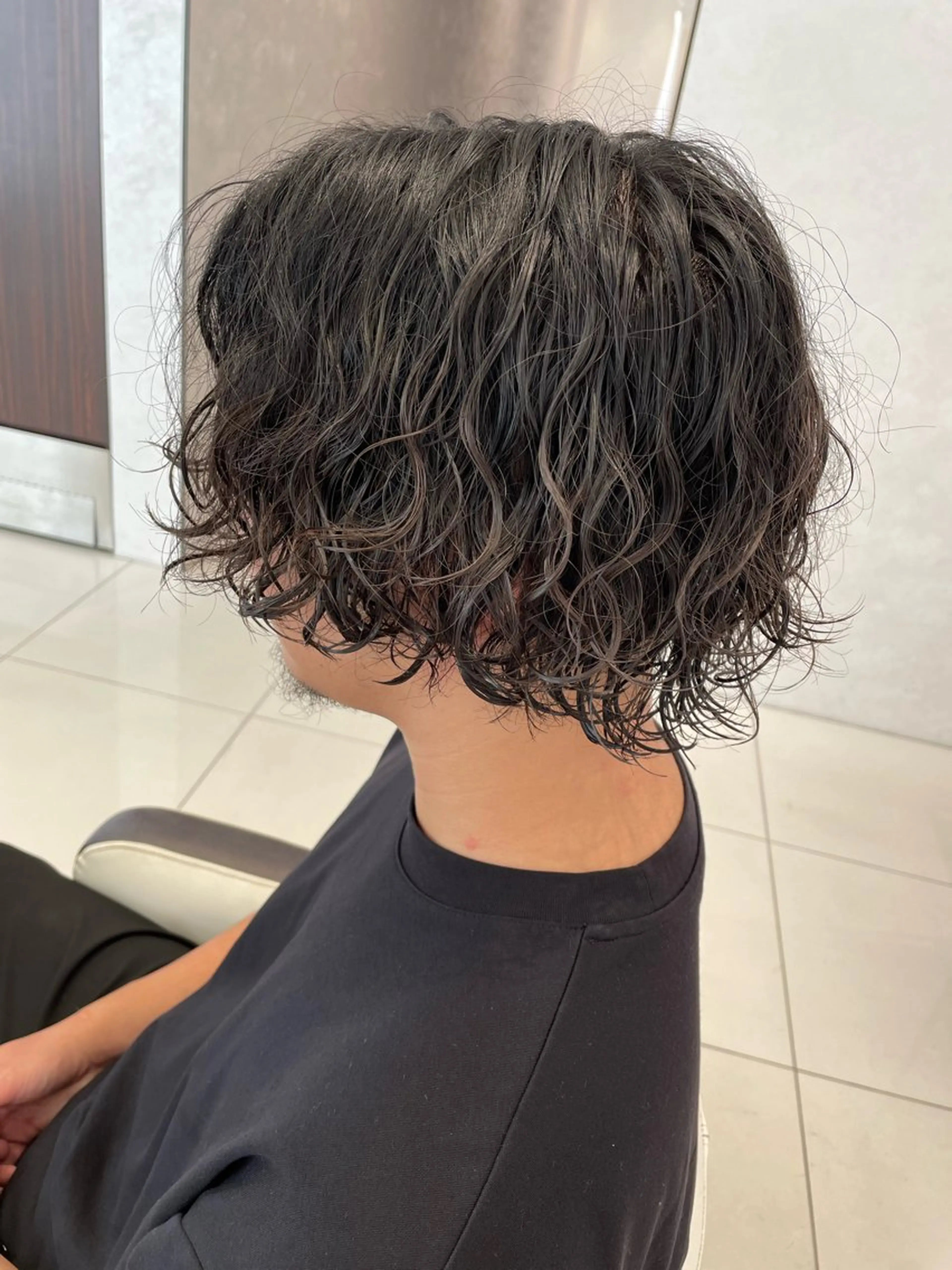 ミディアム パーマ メンズ 竹田 京人のヘアスタイル