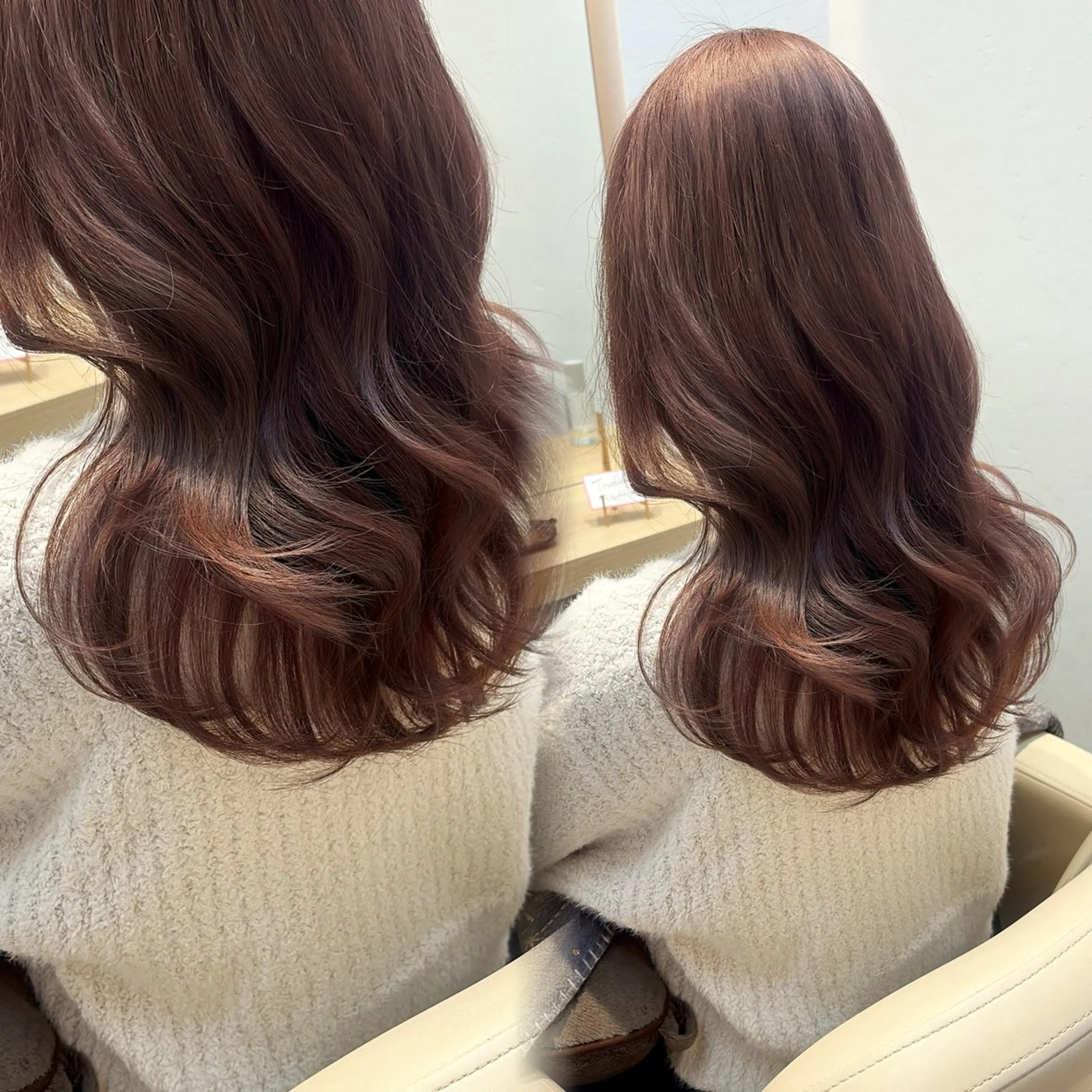 セミロング カラー ベージュカラー ブリーチ 透明感カラー ブリーチなしカラー ヘアカラー トリートメント 韓国ヘア/レイヤー カット/KANAのヘアスタイル