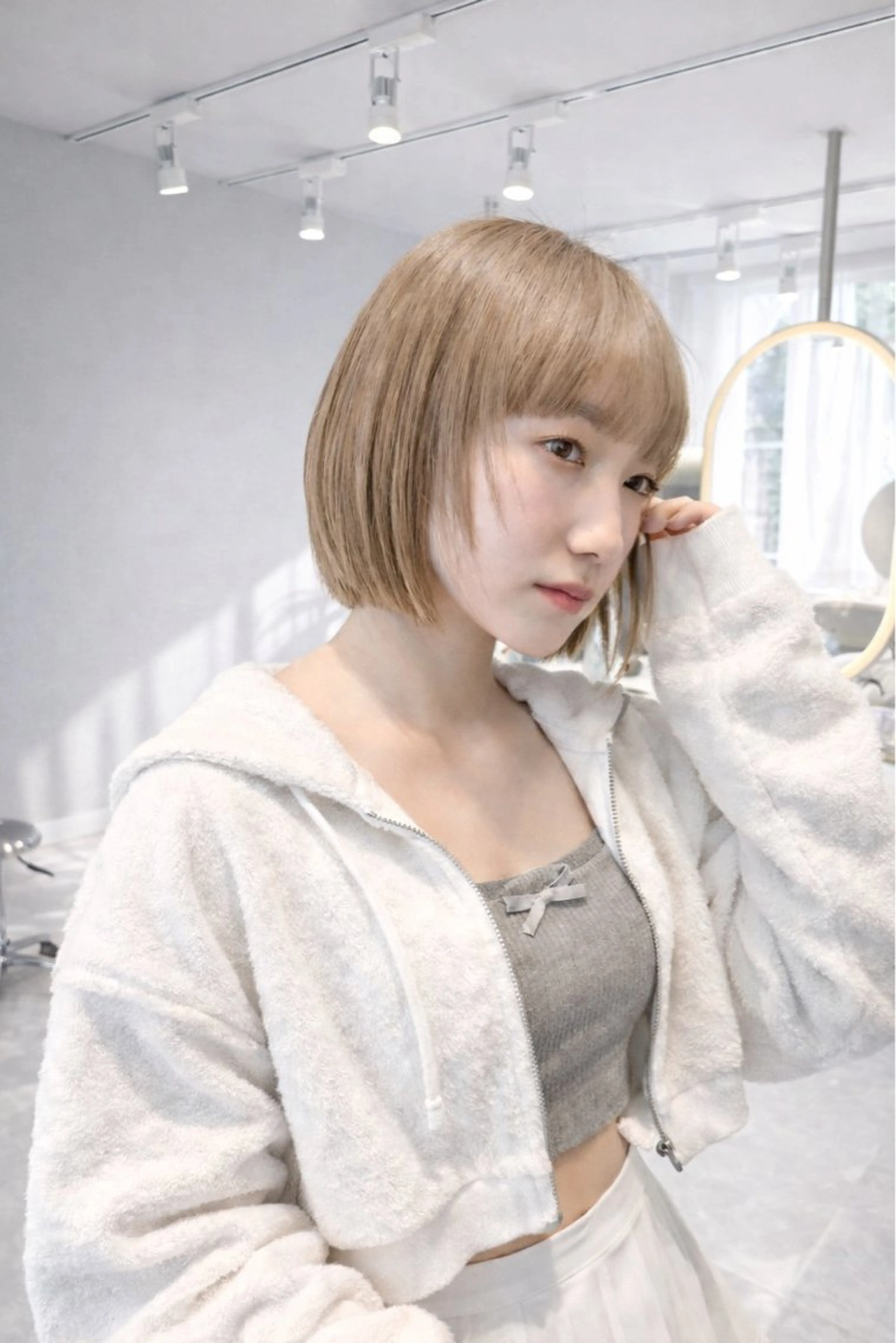 ミディアム ボブ カット ヘアカラー sand clear所属・似合わせno.1 💎ボブ特化まなかのヘアスタイル