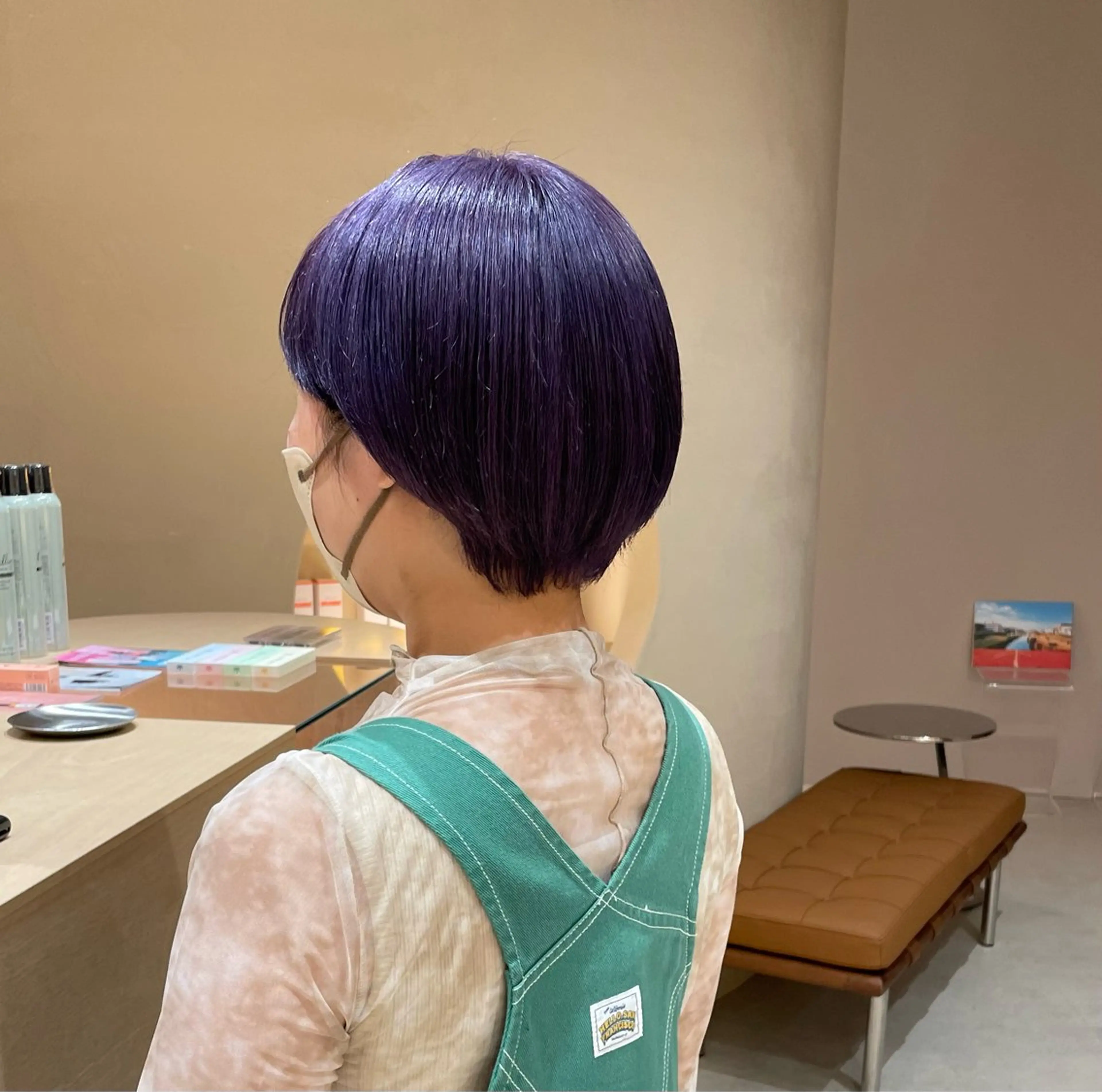 ショート パープルカラー ボブカット募集/ モカのヘアスタイル