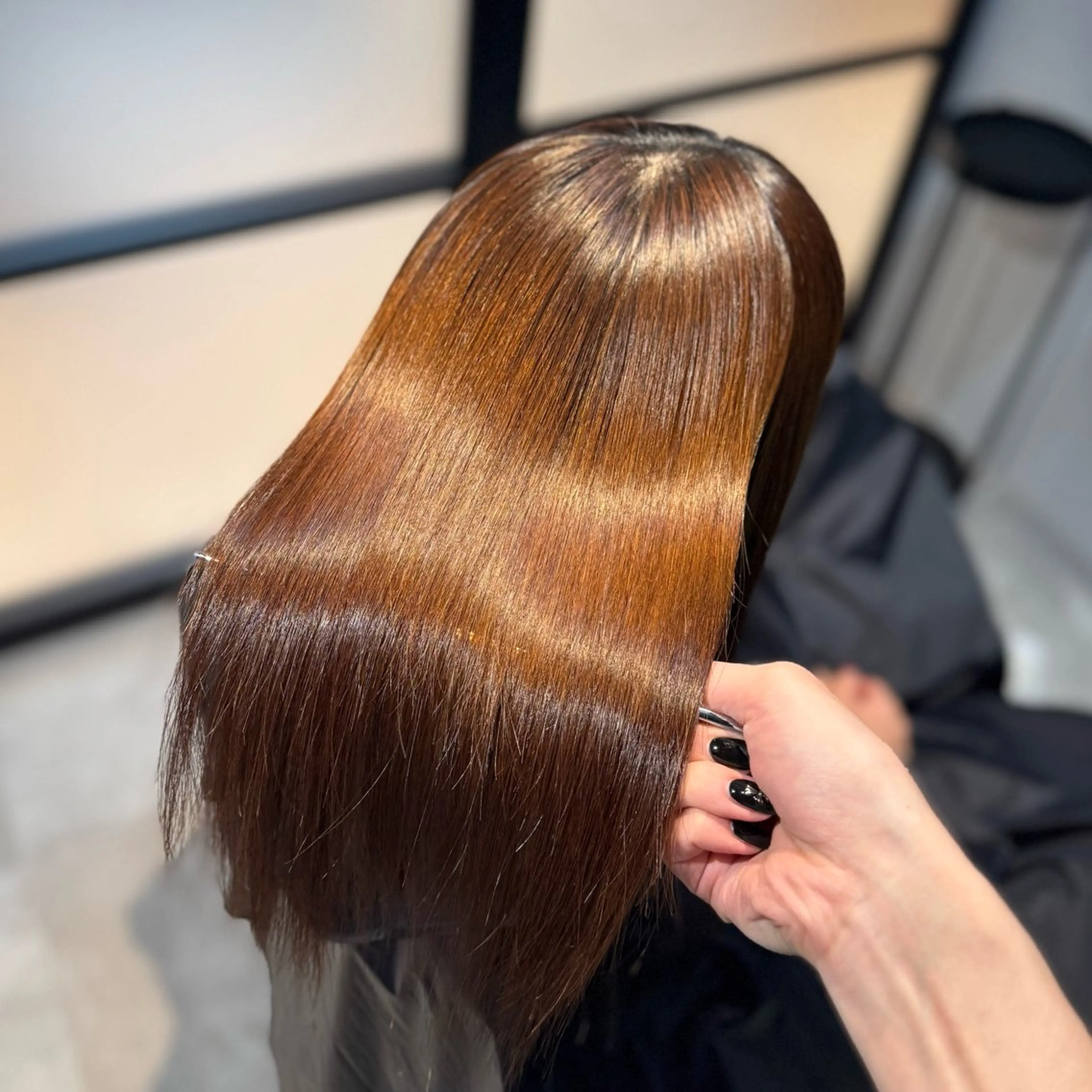 ロング パーマ 髪質改善 韓国風ヘア 縮毛矯正 トリートメント カット トリートメント ブリーチなし I 髪質改善Ⅰたつやのヘアスタイル