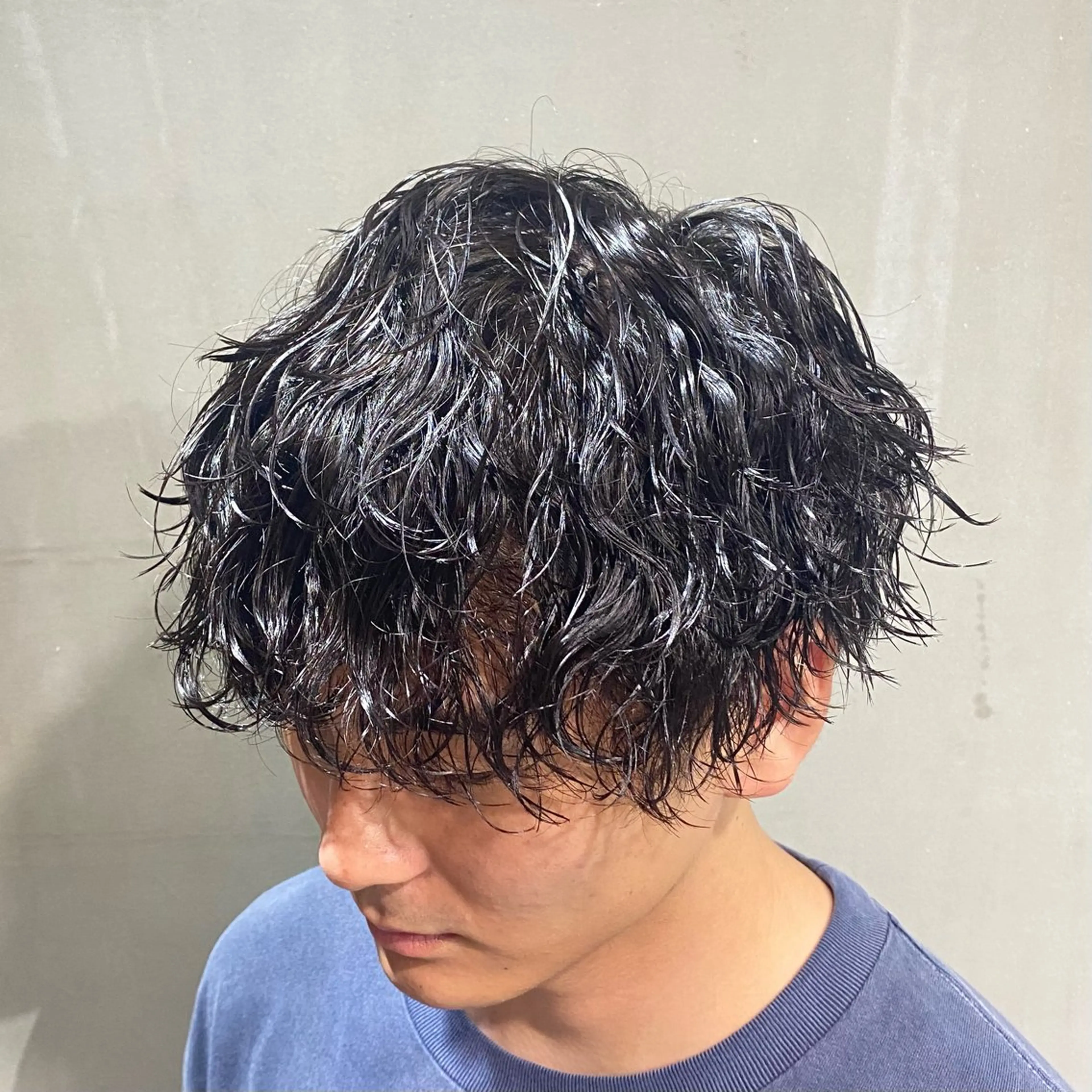 ショート パーマ メンズ カット パーマ 江﨑 翔のヘアスタイル