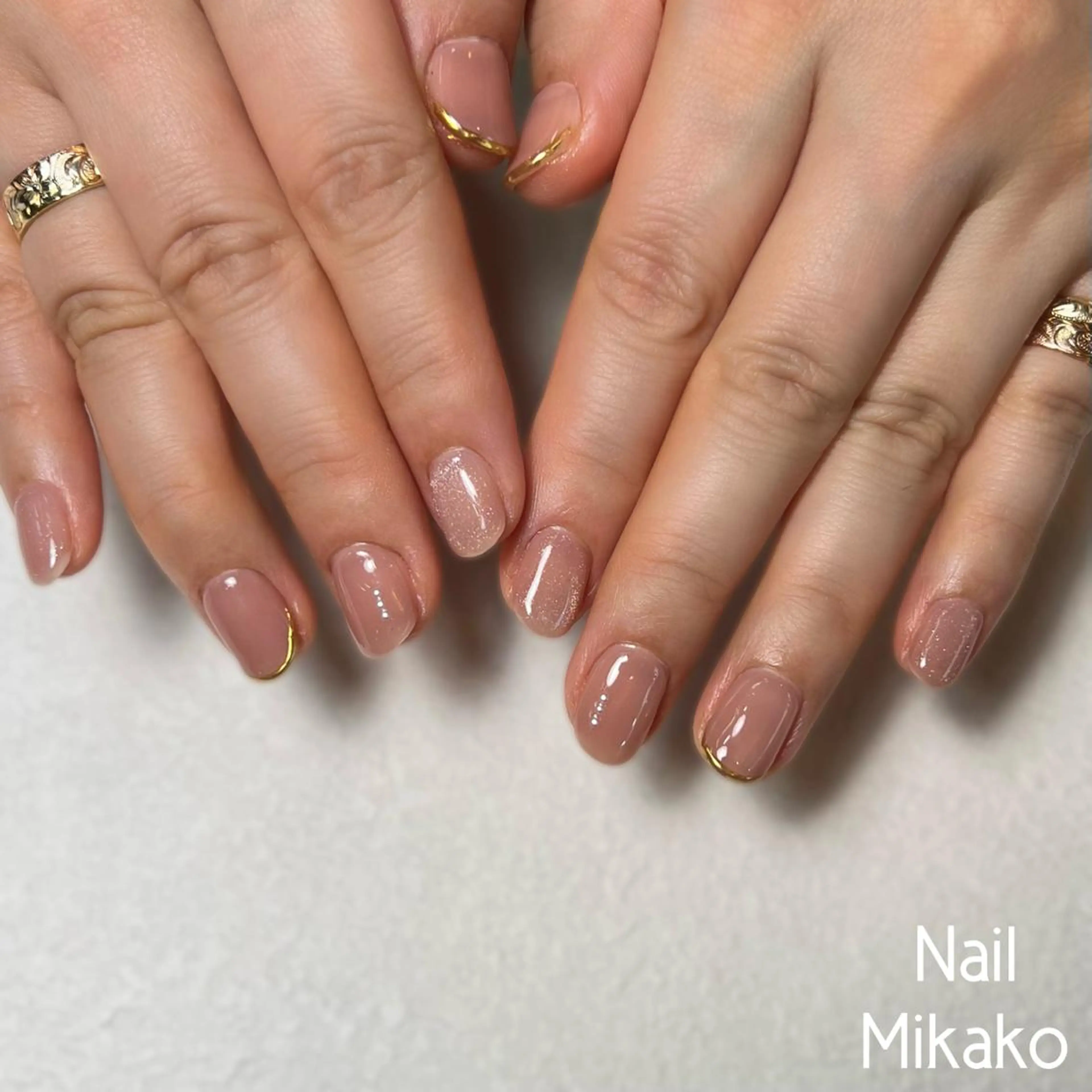ネイル フレンチネイル マグネットネイル ミラーネイル Nail_Mikako所属・Nail Mikakoのネイルデザイン
