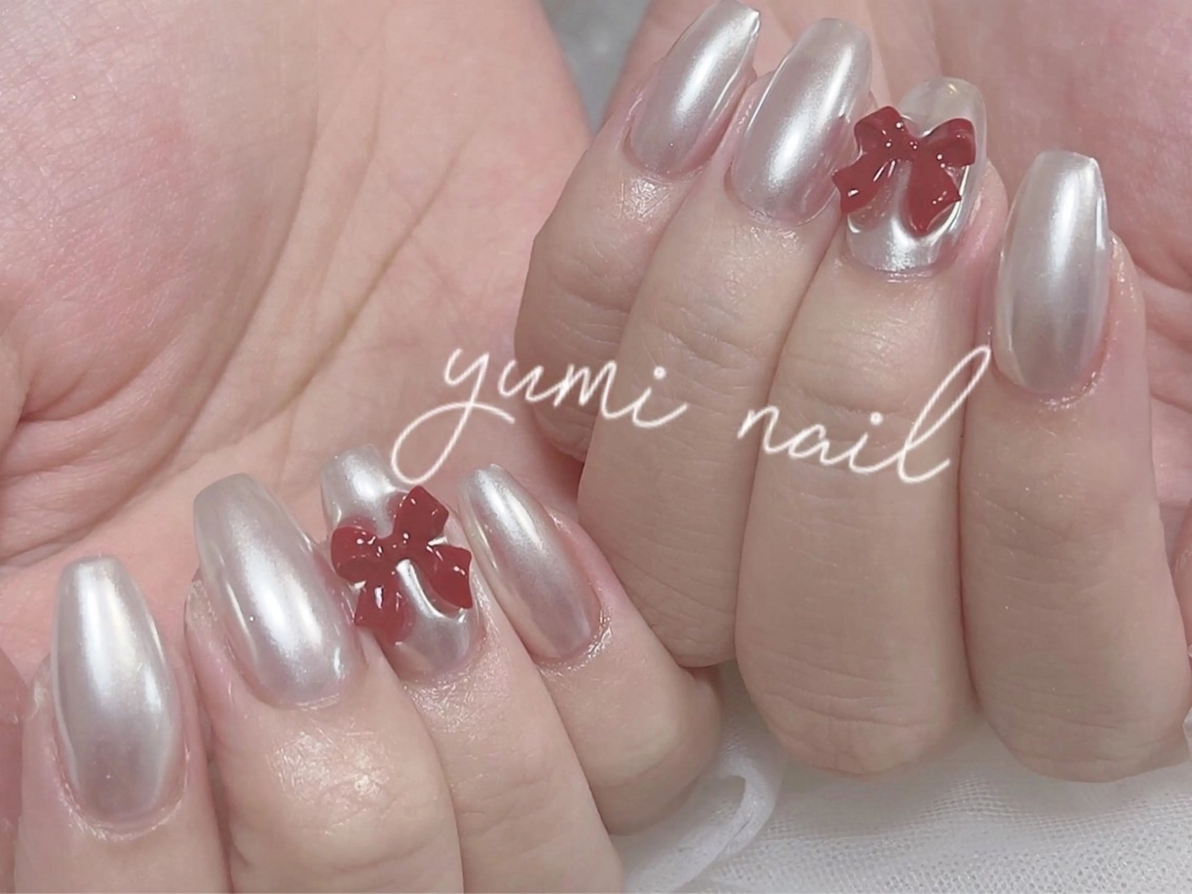 ネイル ハンドネイル 𝐲𝐮𝐦𝐢🎀 長さ出しデザイン専門のネイルデザイン